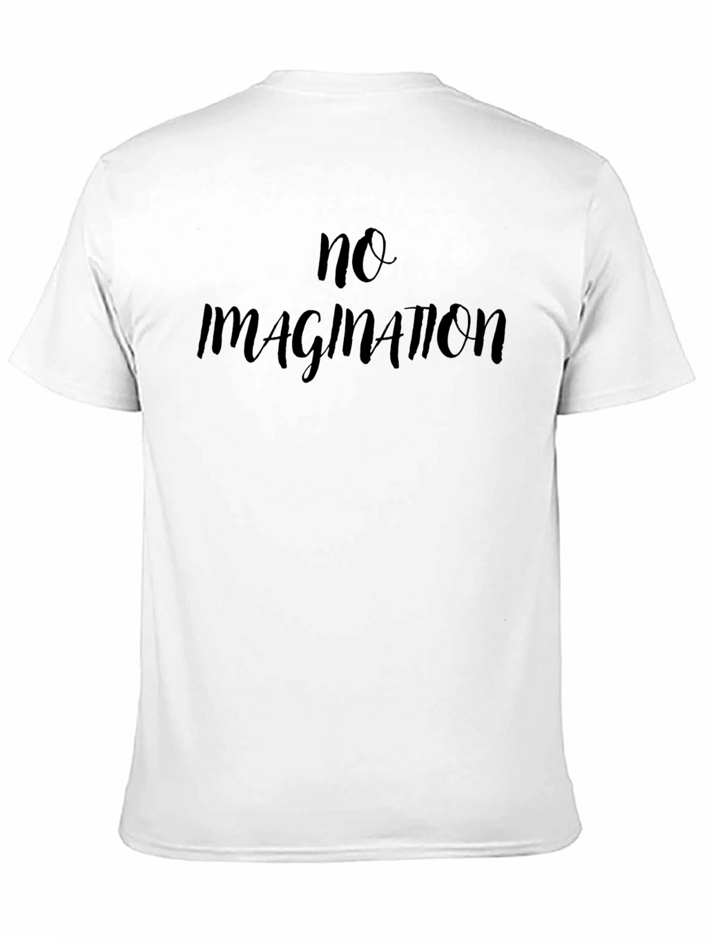 No Imagination Black T-Shirt Graphic Tee