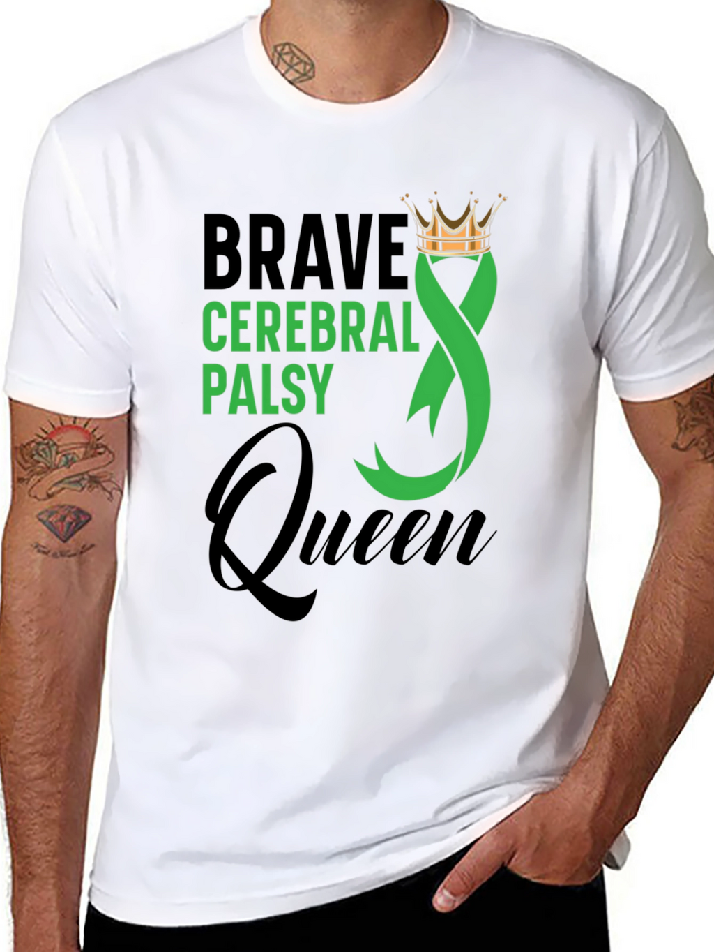 Brave Cerebral Palsy Awareness Queen T-Shirt