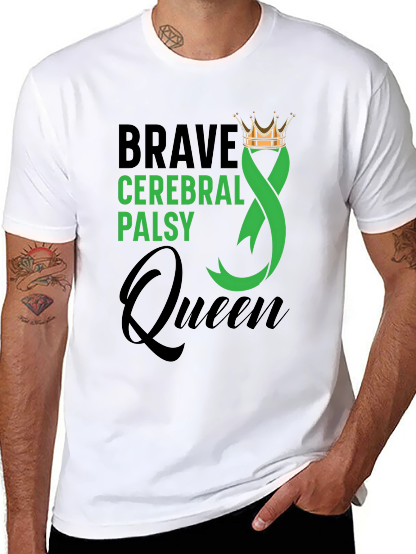 Brave Cerebral Palsy Awareness Queen T-Shirt