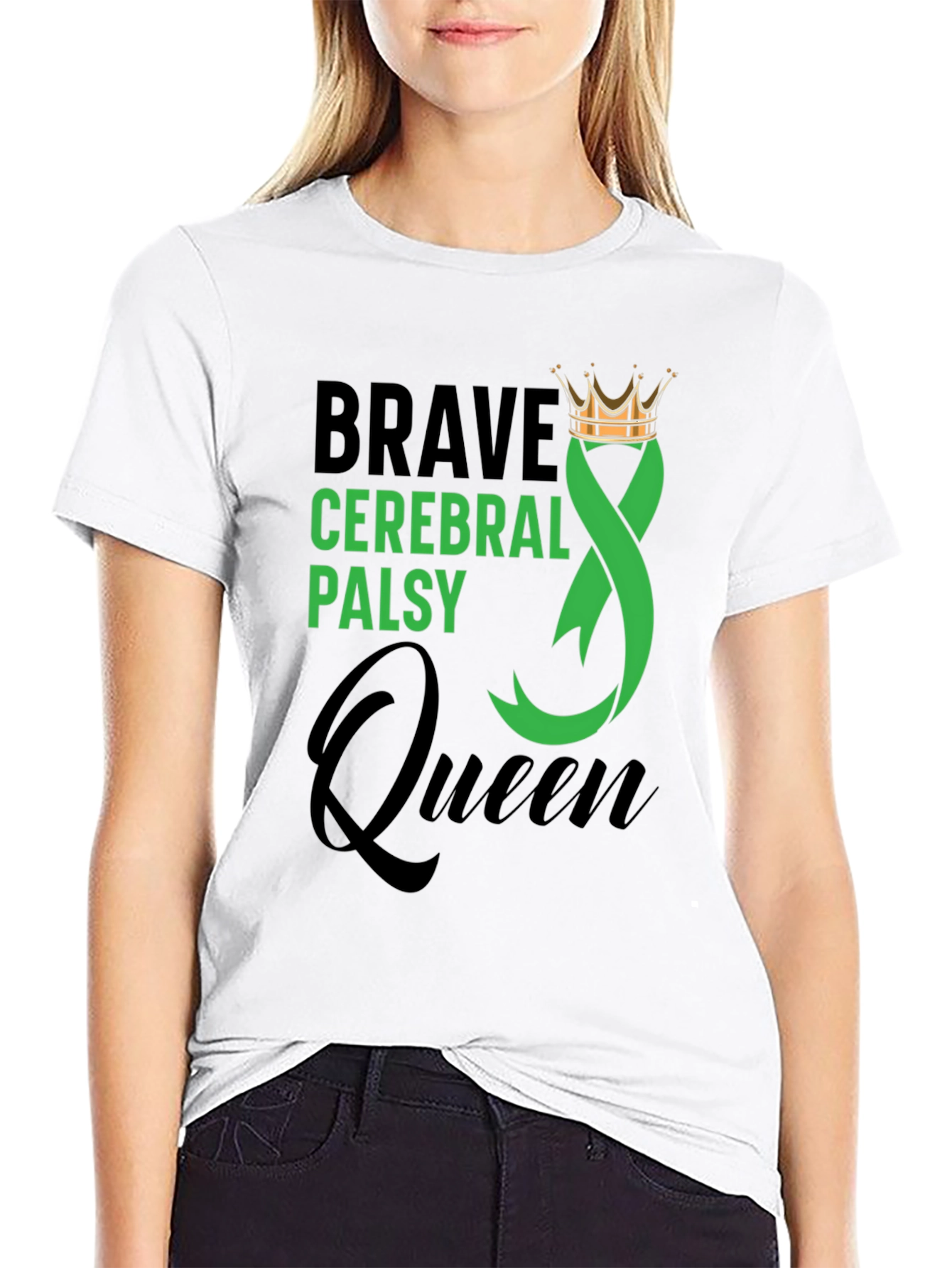 Brave Cerebral Palsy Awareness Queen T-Shirt