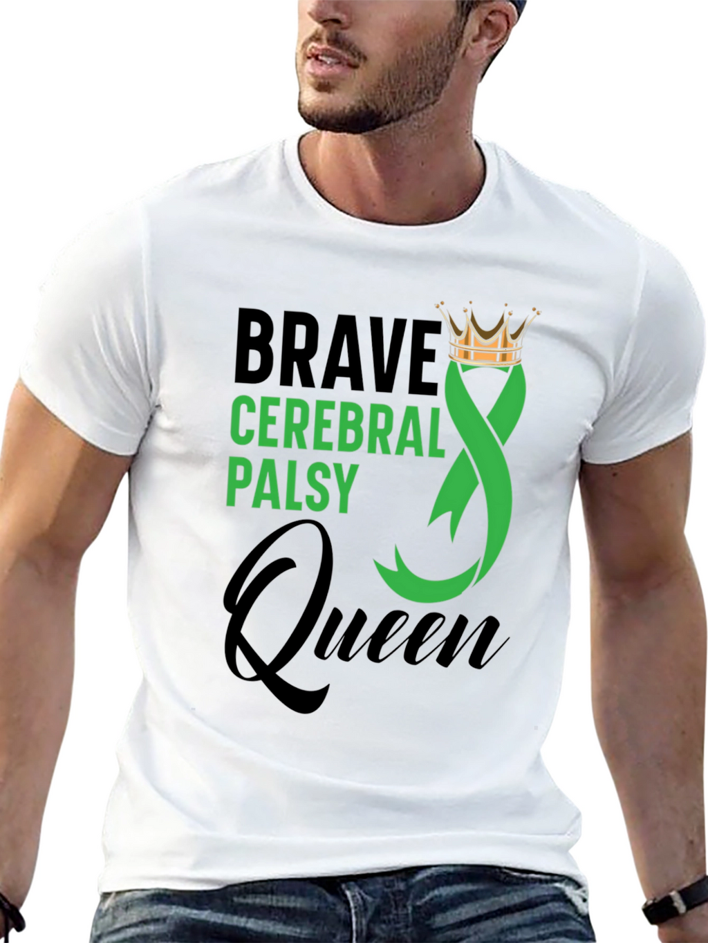 Brave Cerebral Palsy Awareness Queen T-Shirt