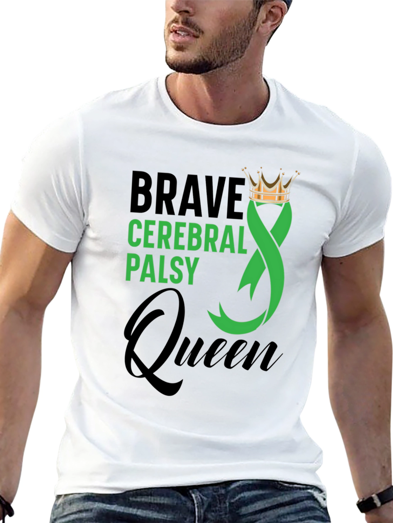 Brave Cerebral Palsy Awareness Queen T-Shirt