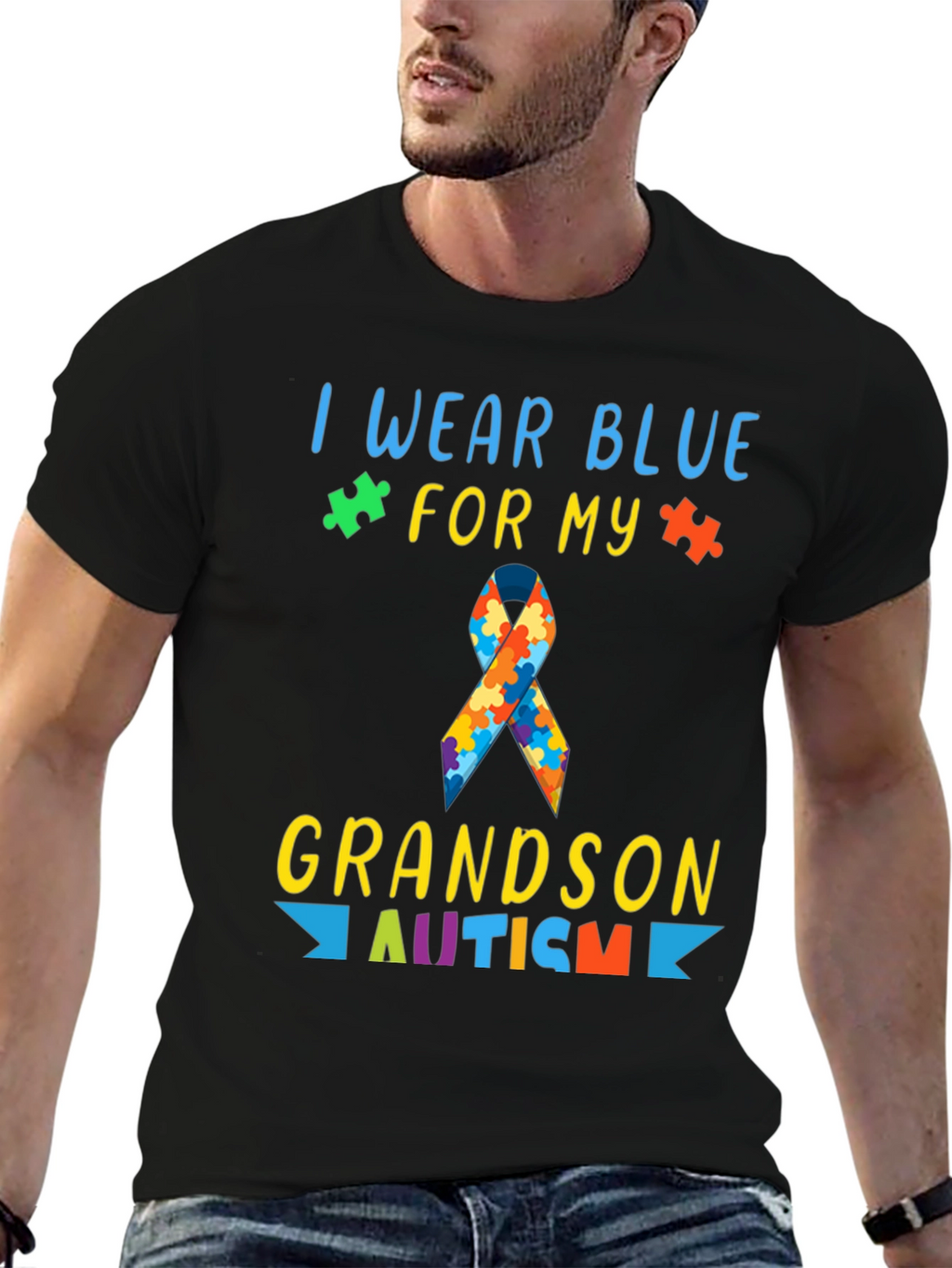 Autism Awareness Grandson T-Shirt