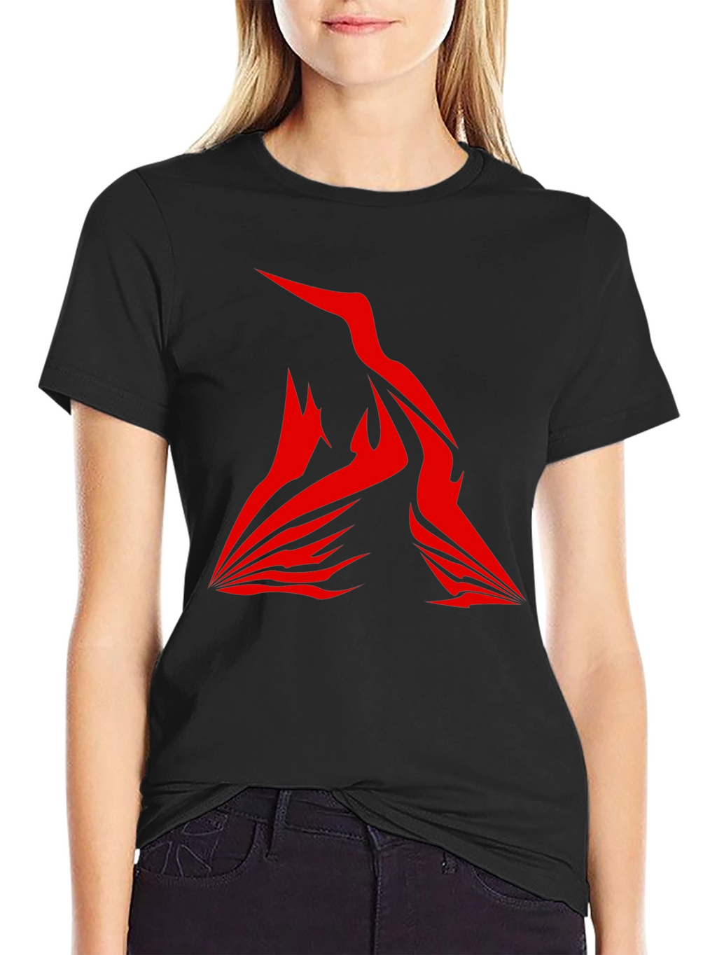 Modern Red Graphic Tee - Bold Statement Shirt