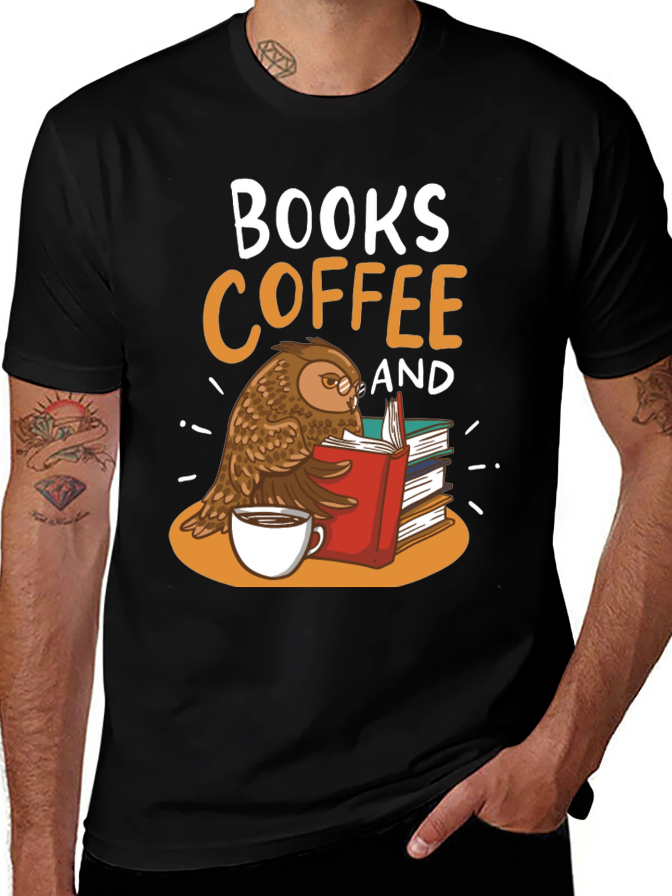 Books Coffee & Owl T-Shirt