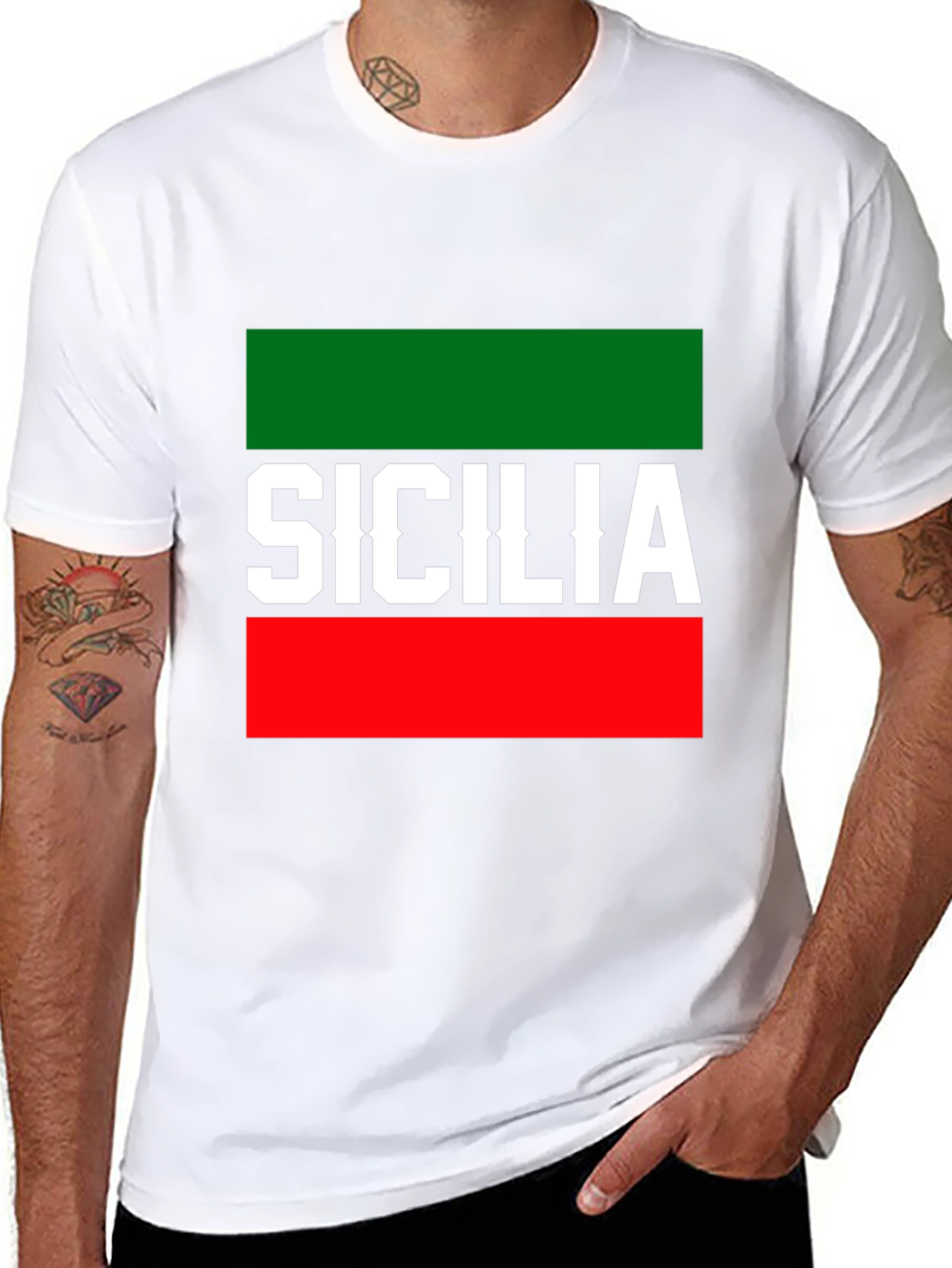 Sicilia Italy Flag T-Shirt