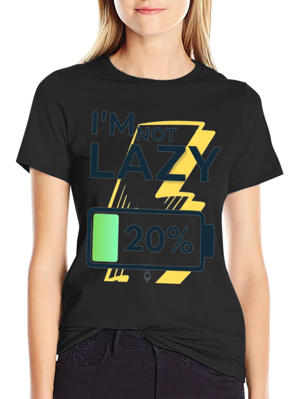 Im Not Lazy Low Battery Graphic Tee
