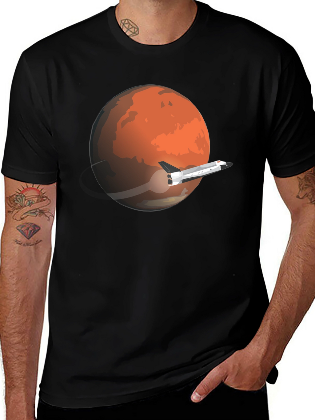 Mars Mission Black T-Shirt