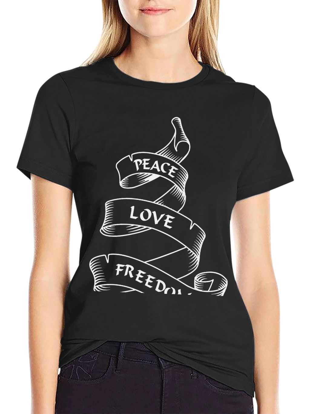 Peace Love Freedom Graphic T-Shirt