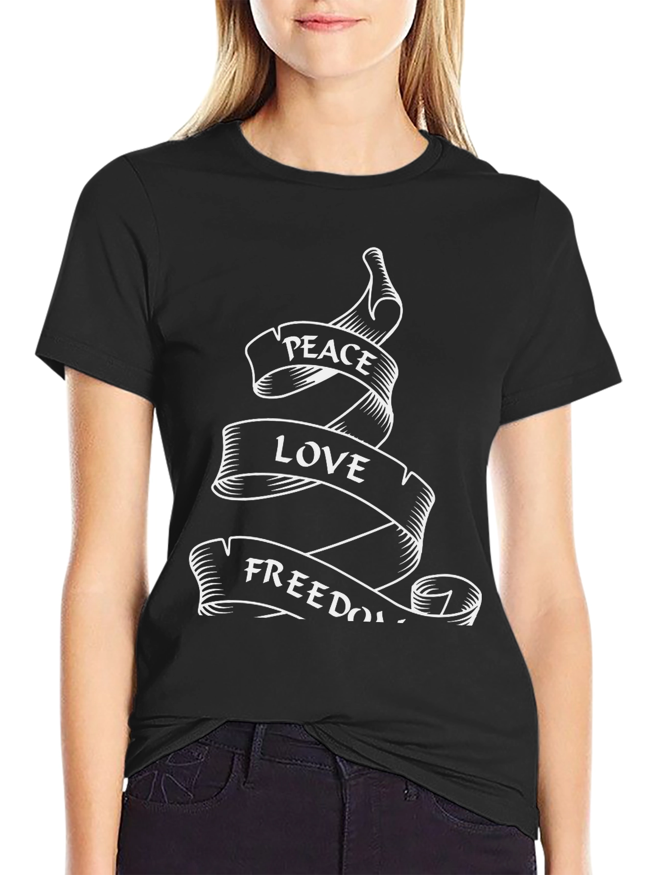 Peace Love Freedom Graphic T-Shirt
