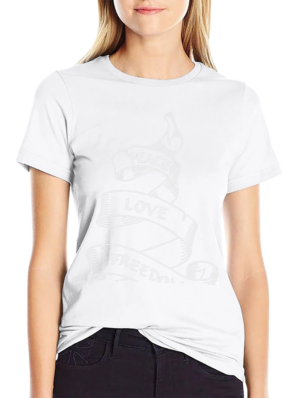 Peace Love Freedom Graphic T-Shirt