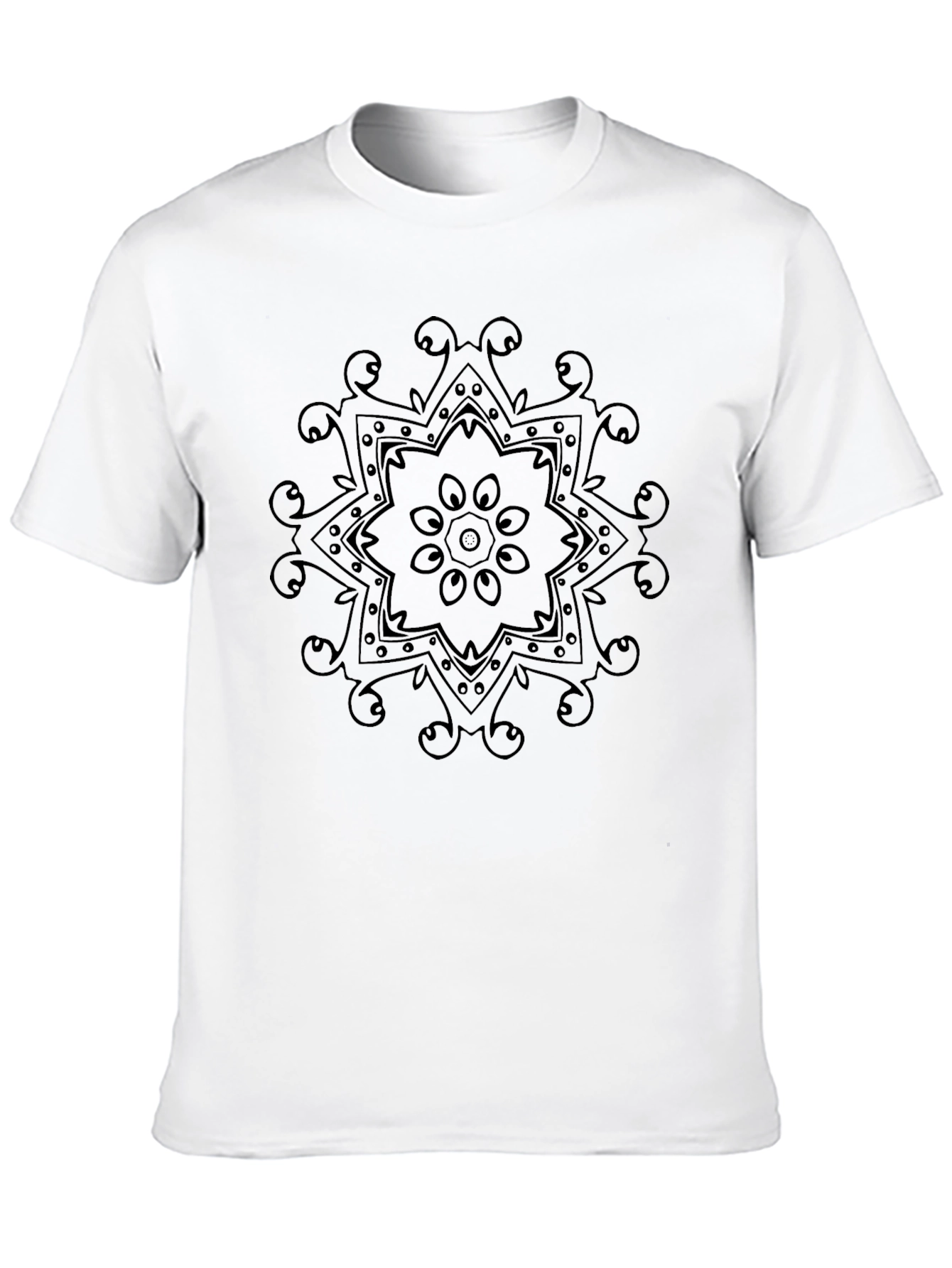 Mandala Graphic Black T-Shirt - Casual Comfort