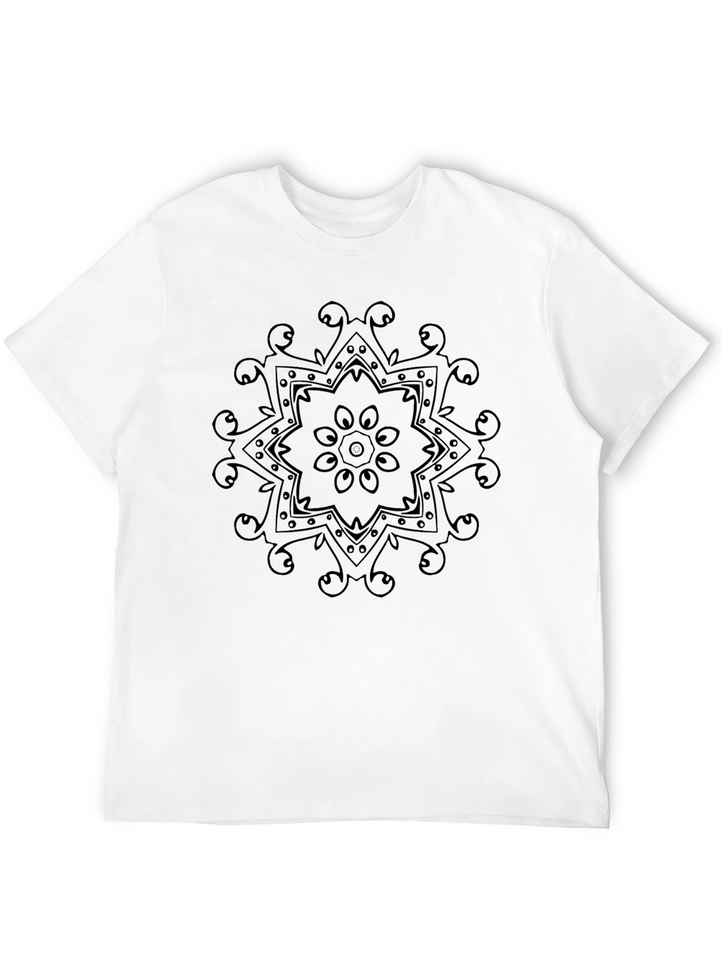 Mandala Graphic Black T-Shirt - Casual Comfort
