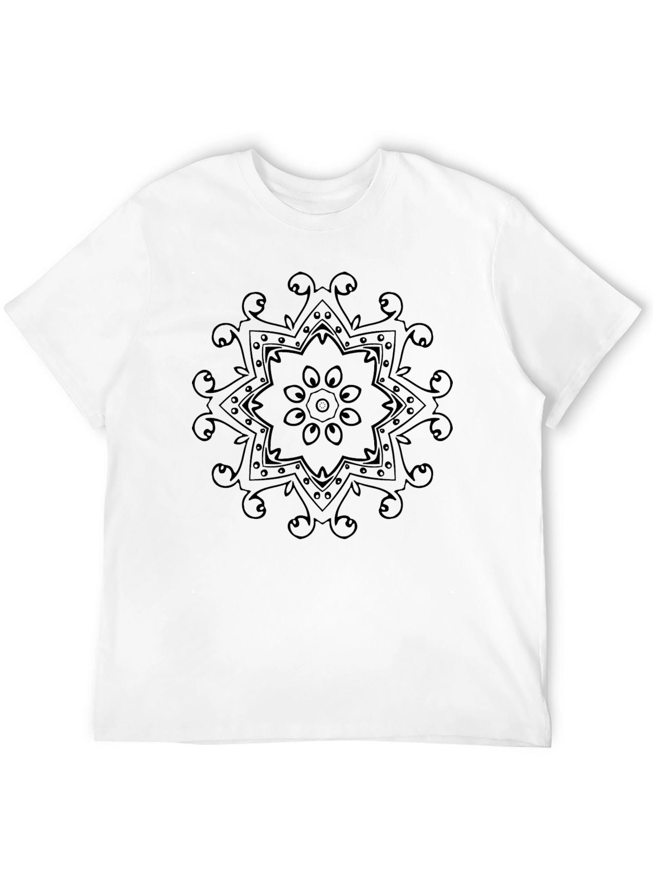 Mandala Graphic Black T-Shirt - Casual Comfort