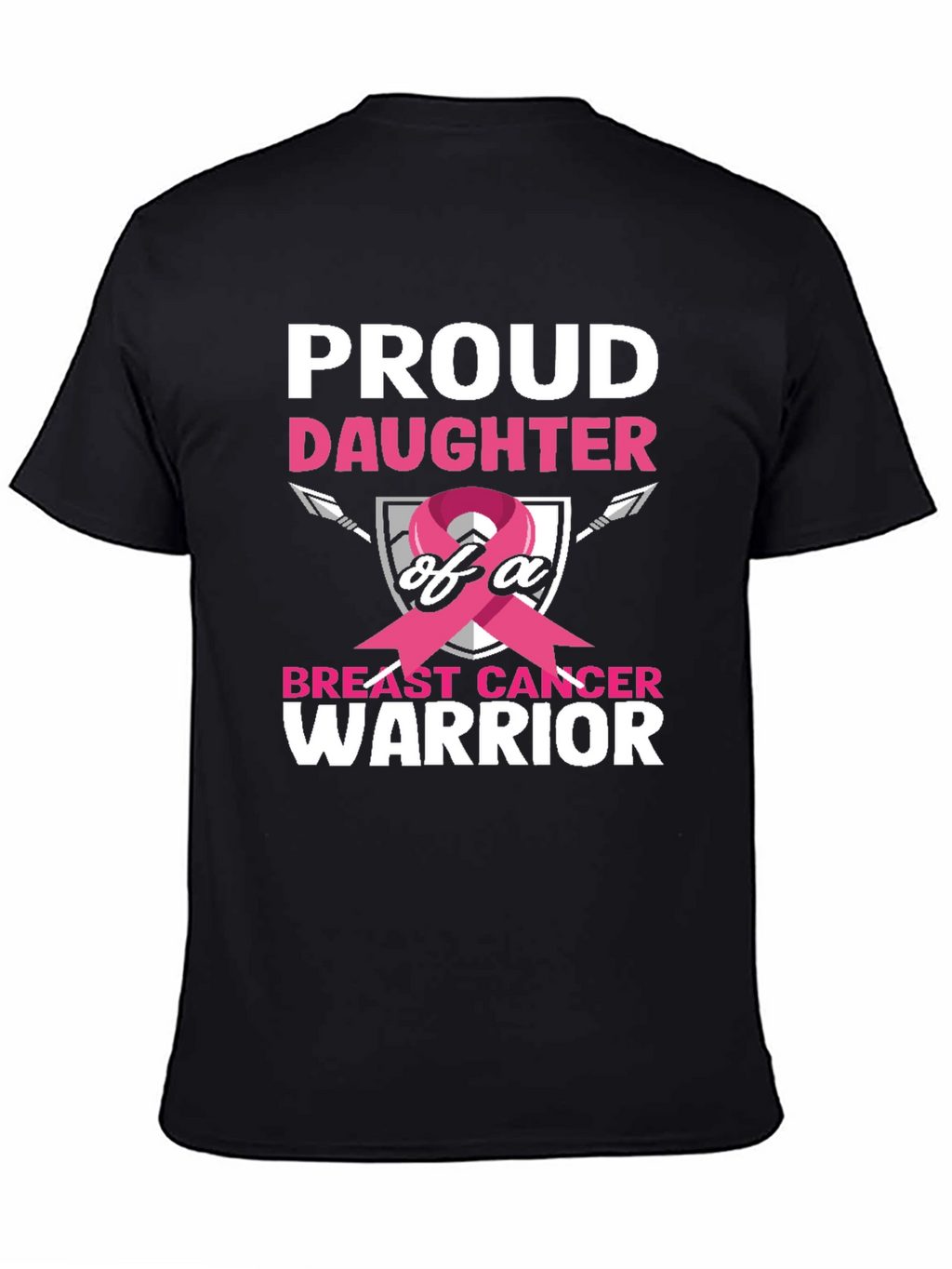 Proud Daughter Breast Cancer Warrior Graphic Tee