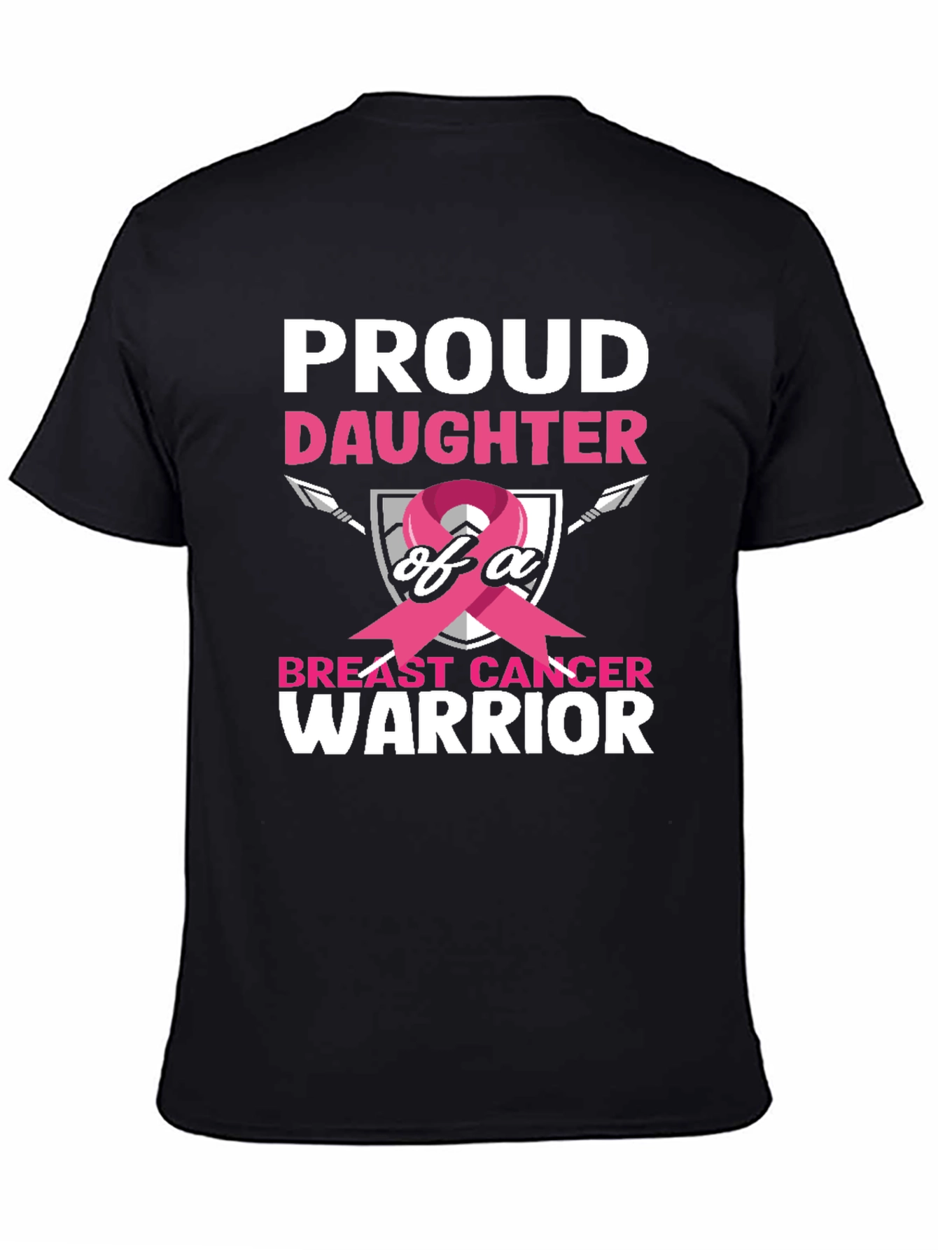 Proud Daughter Breast Cancer Warrior Graphic Tee