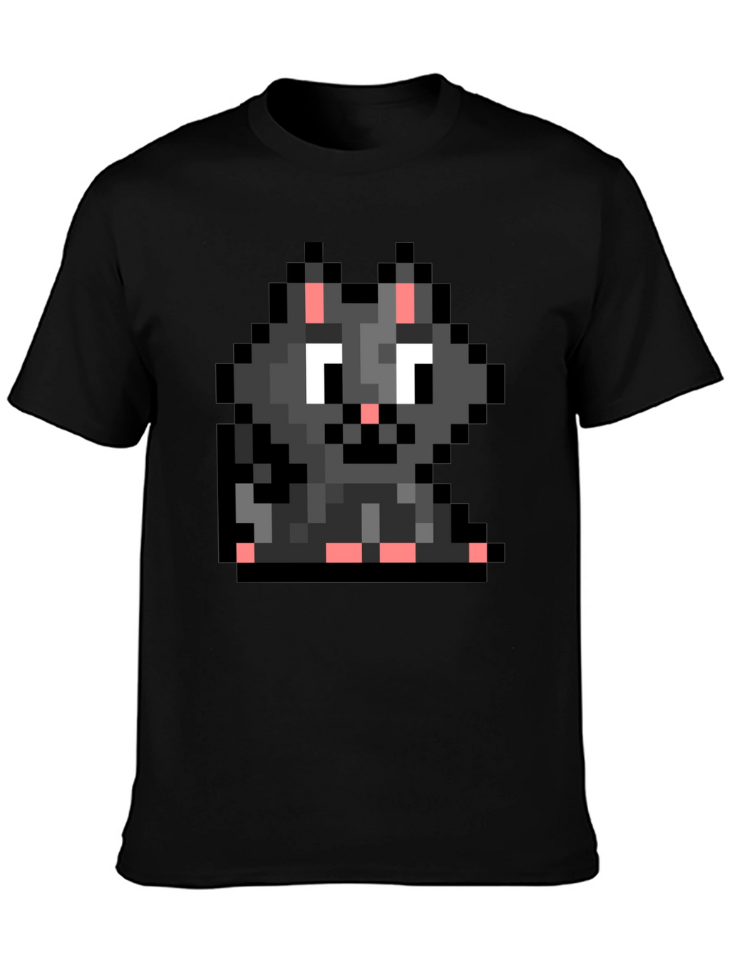 Pixel Cat T-Shirt - Retro Gaming Style