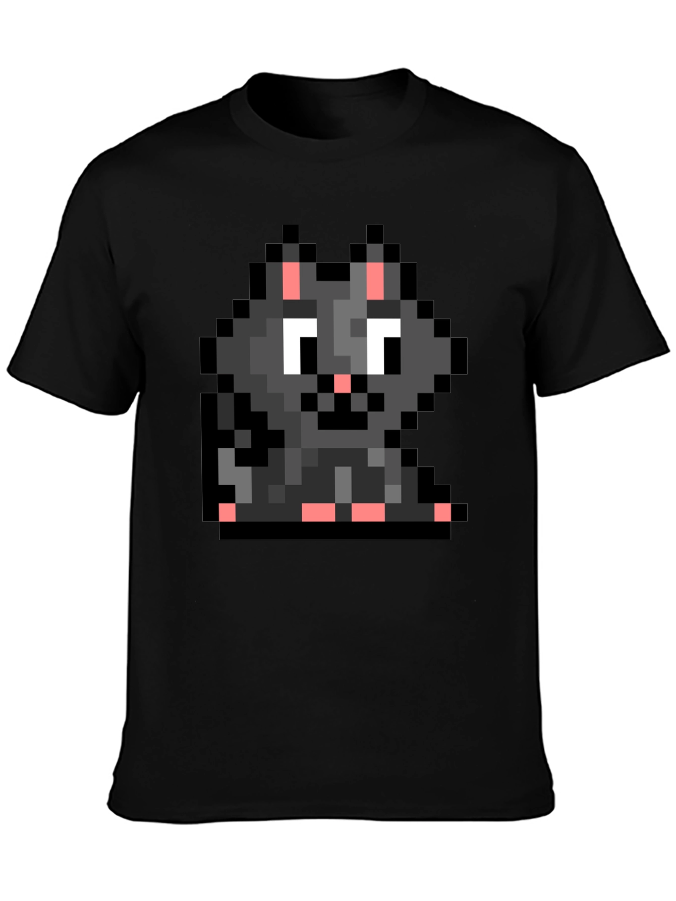 Pixel Cat T-Shirt - Retro Gaming Style