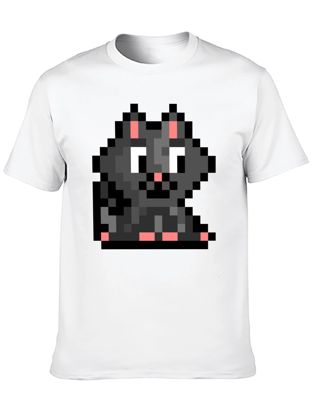 Pixel Cat T-Shirt - Retro Gaming Style