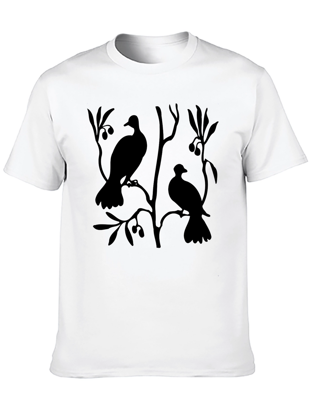 Birds on Branch Black Graphic Tee