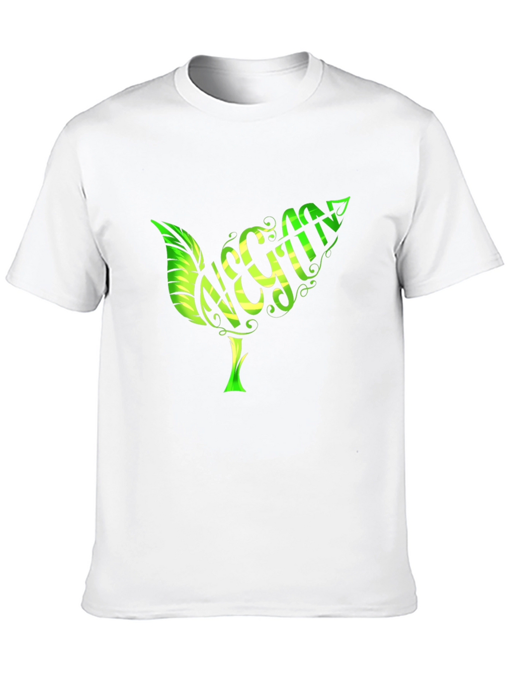 Vegan Leaf T-Shirt - Organic Cotton Stylish Design