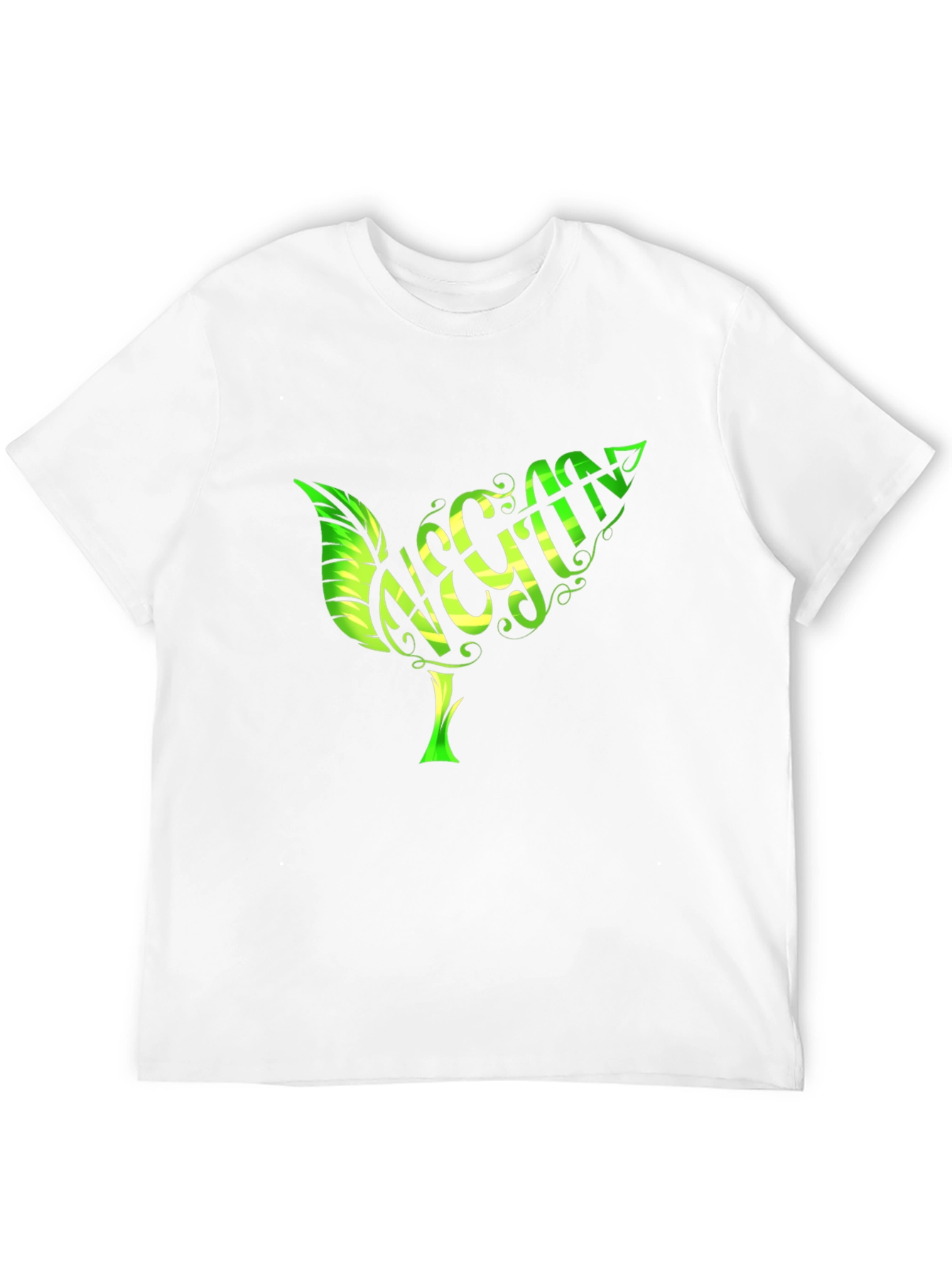 Vegan Leaf T-Shirt - Organic Cotton Stylish Design