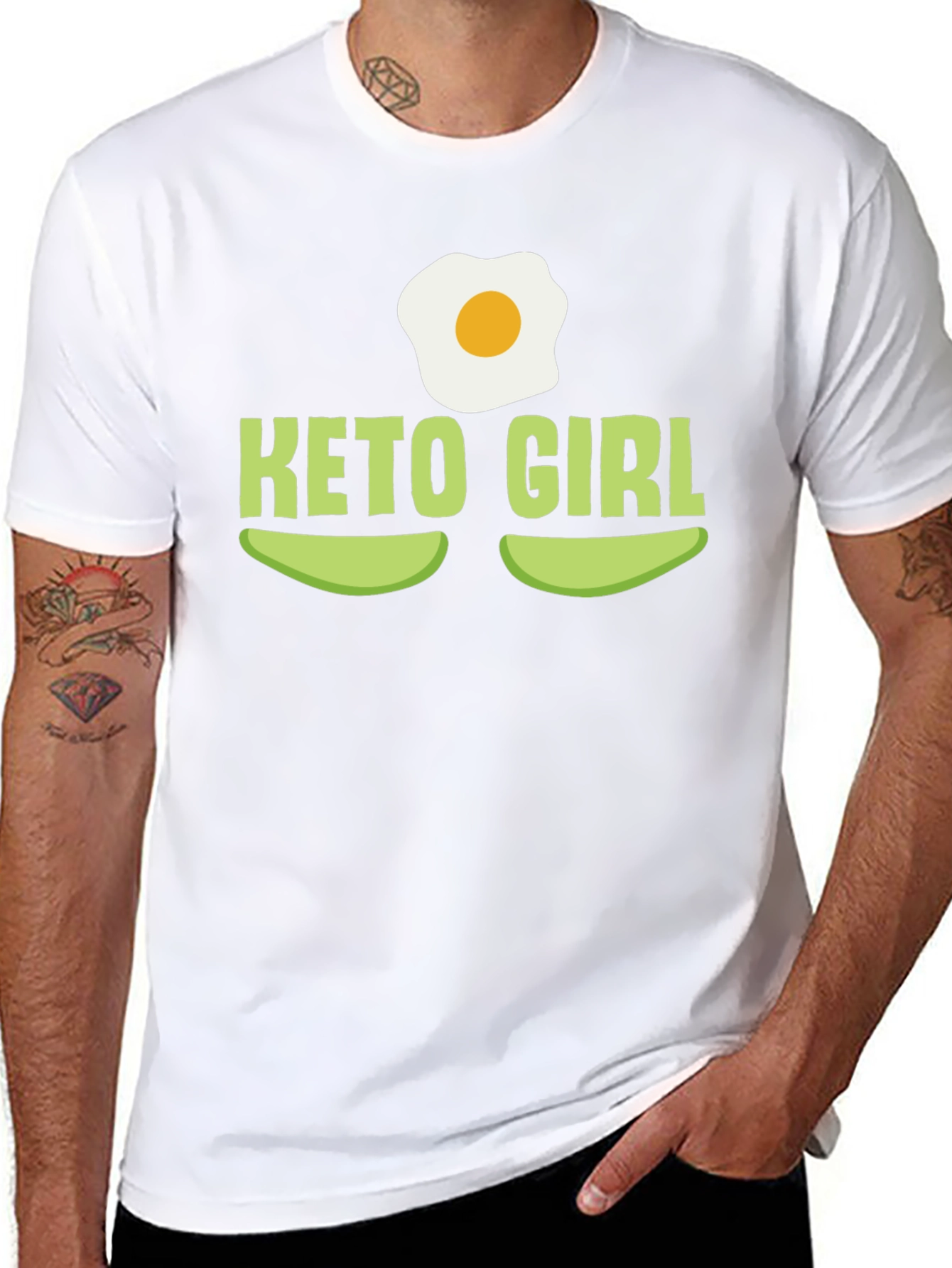 Keto Girl T-Shirt - Avocado & Egg Design