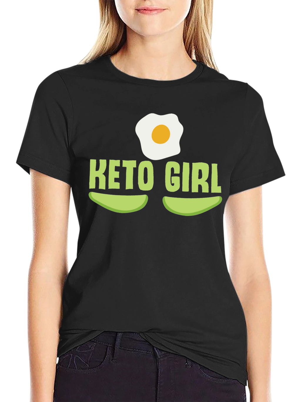 Keto Girl T-Shirt - Avocado & Egg Design