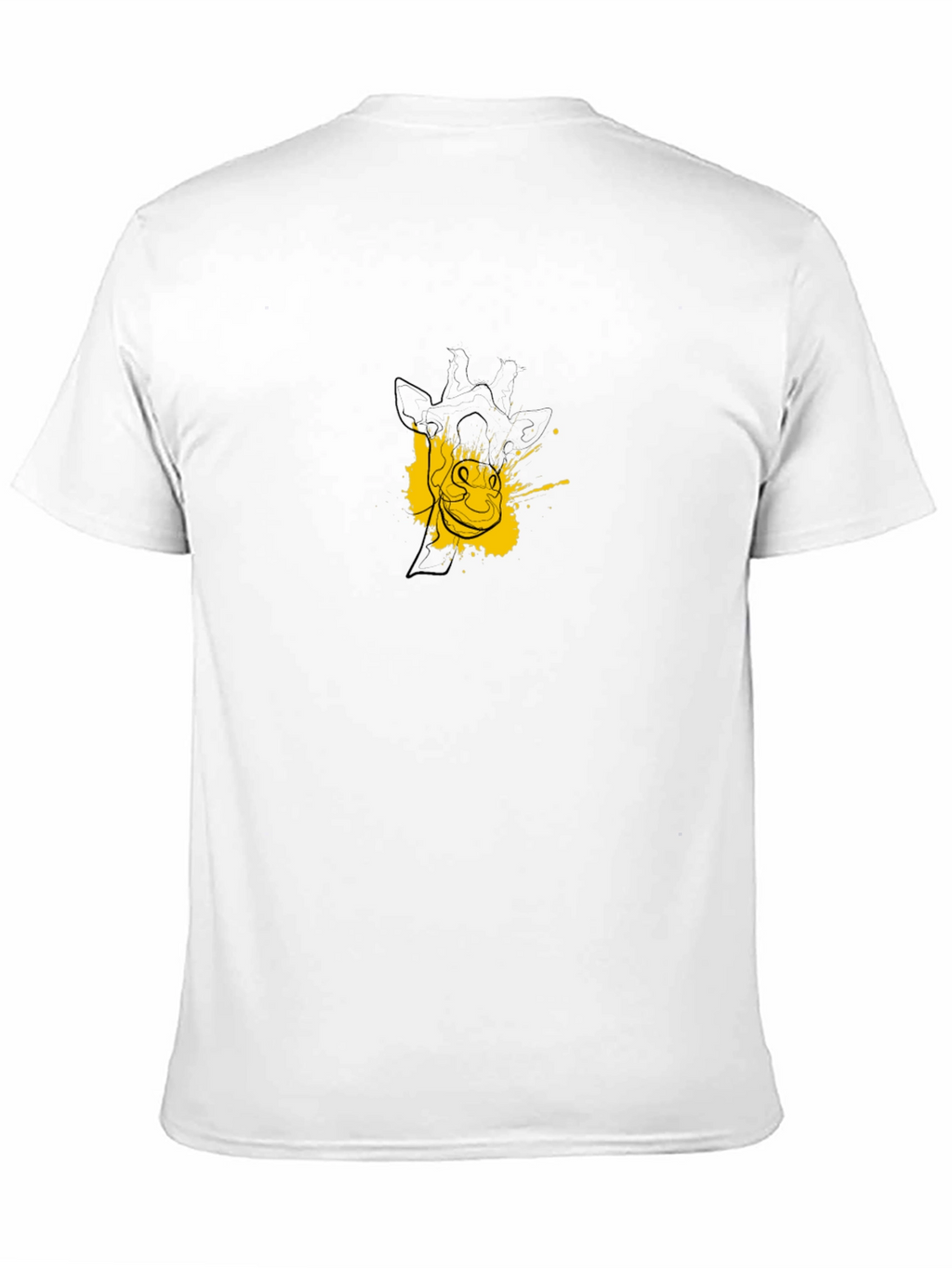 Mens Black Giraffe Graphic Tee