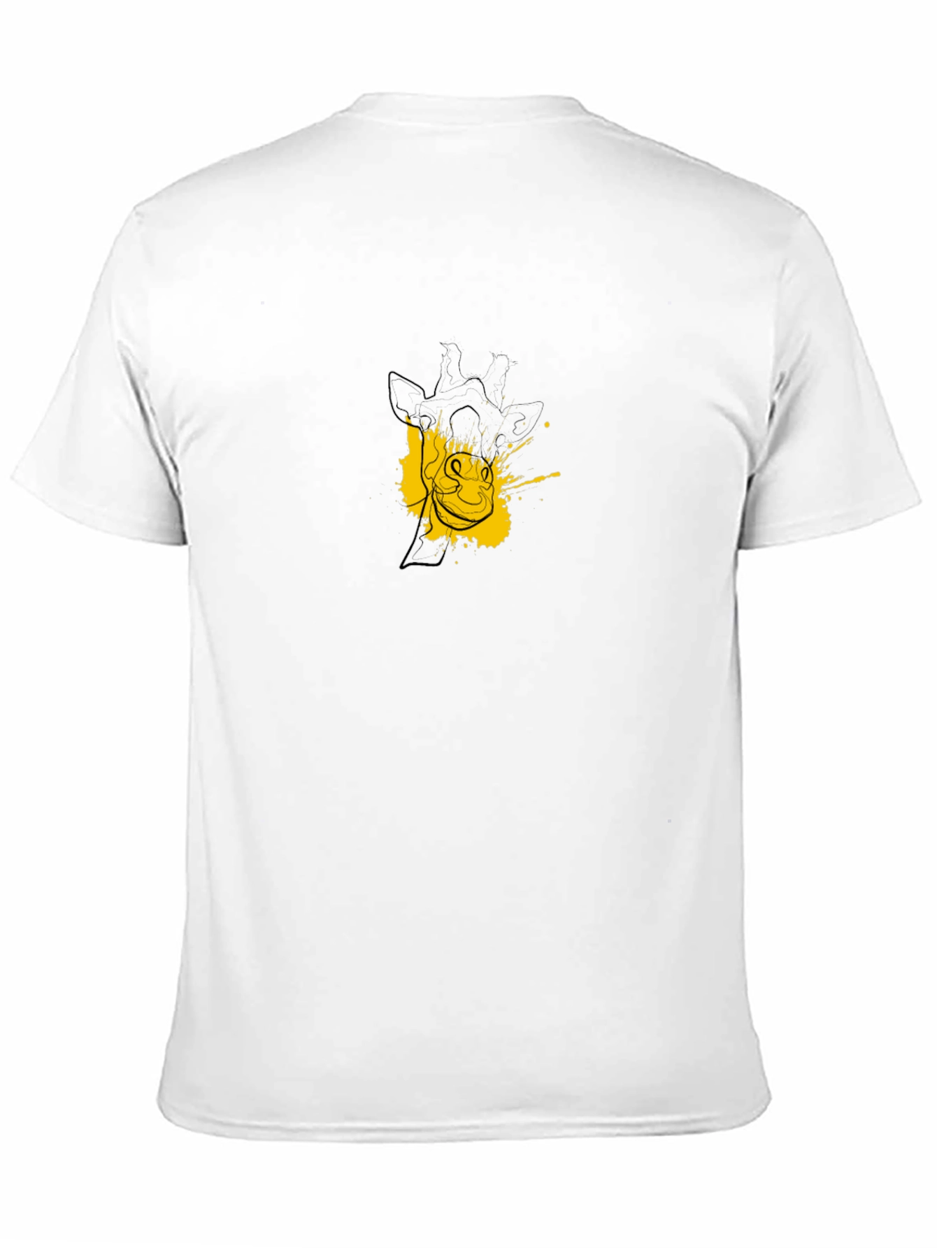 Mens Black Giraffe Graphic Tee