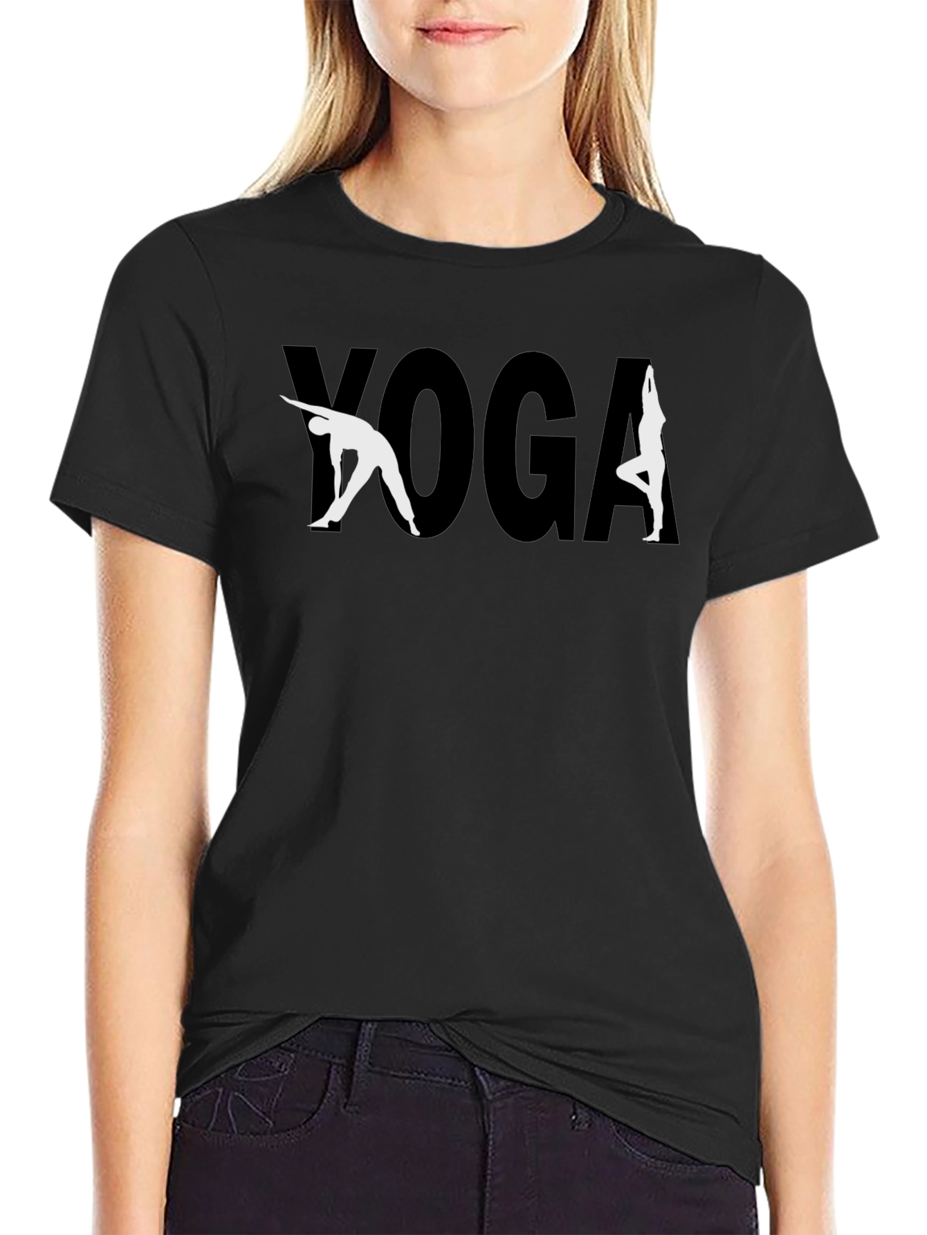 Yoga Graphic T-Shirt - Stylish & Comfortable Black Tee