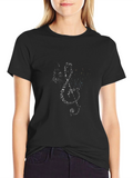 Musical Cat Black T-Shirt