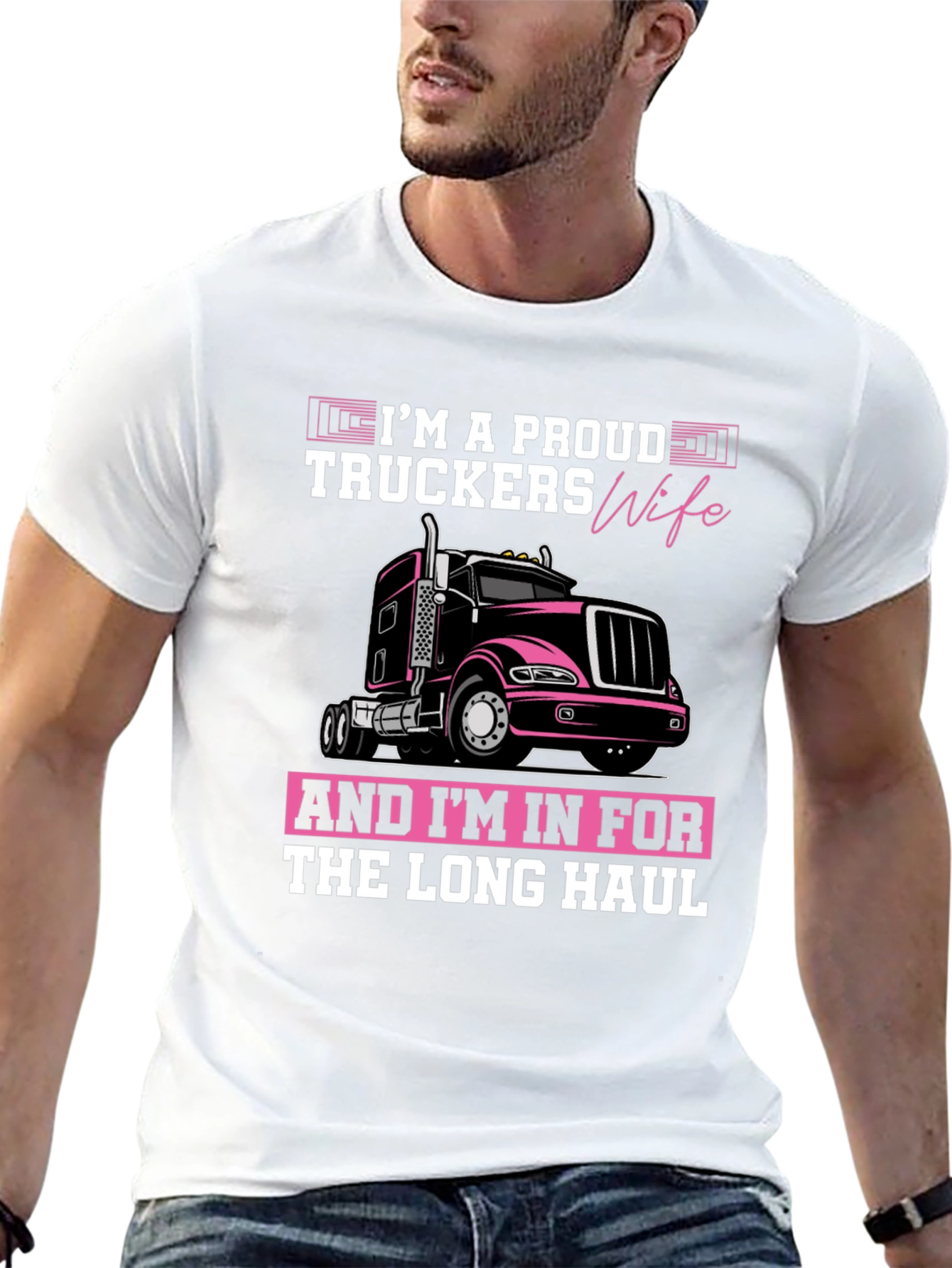 Proud Truckers Wife Graphic T-Shirt