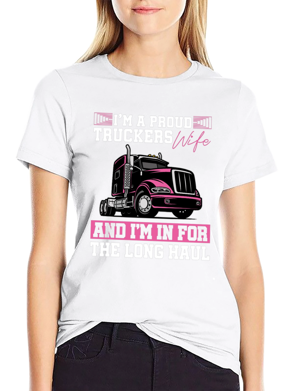 Proud Truckers Wife Graphic T-Shirt