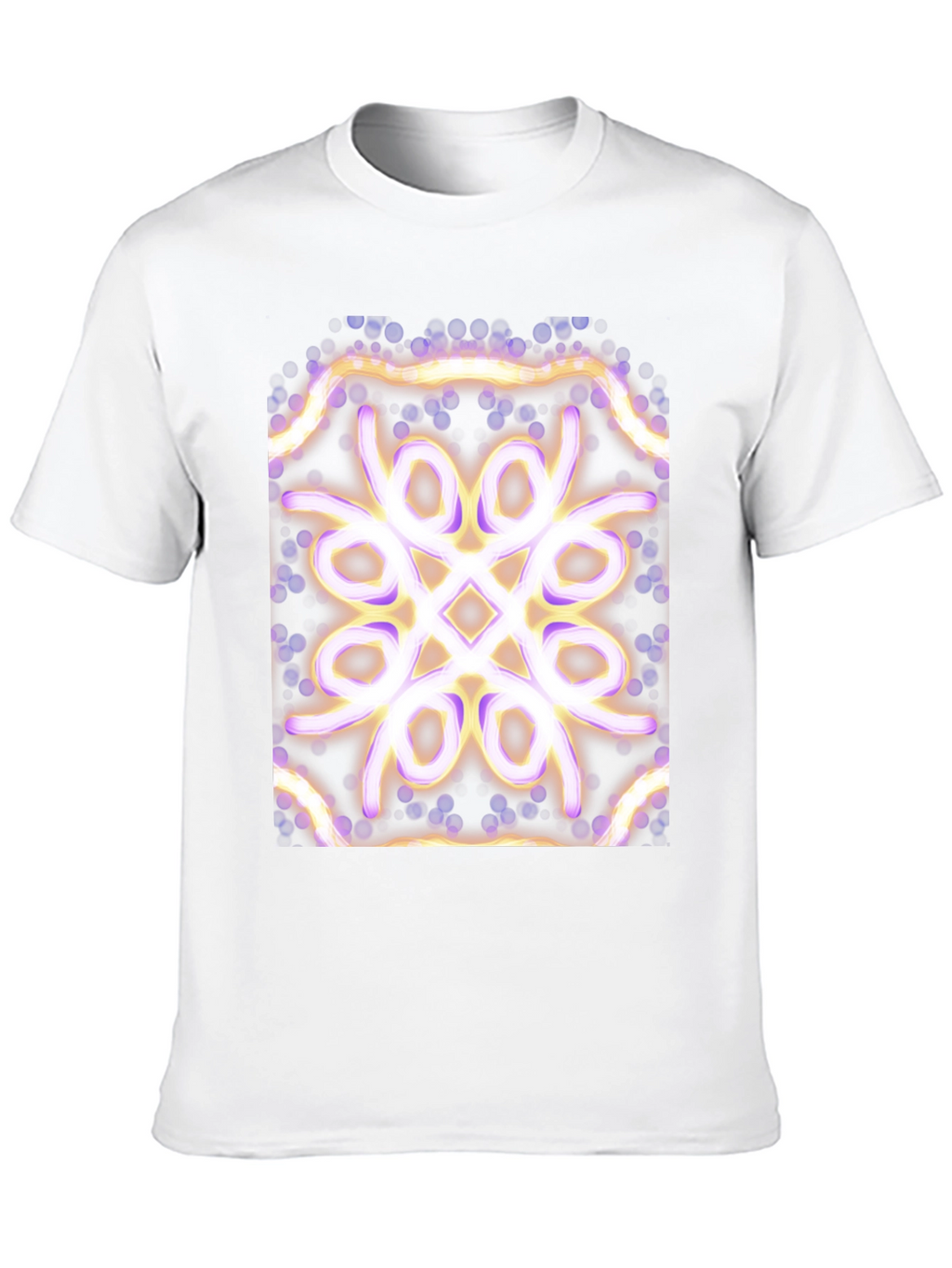 Geometric Light Pattern Black T-Shirt