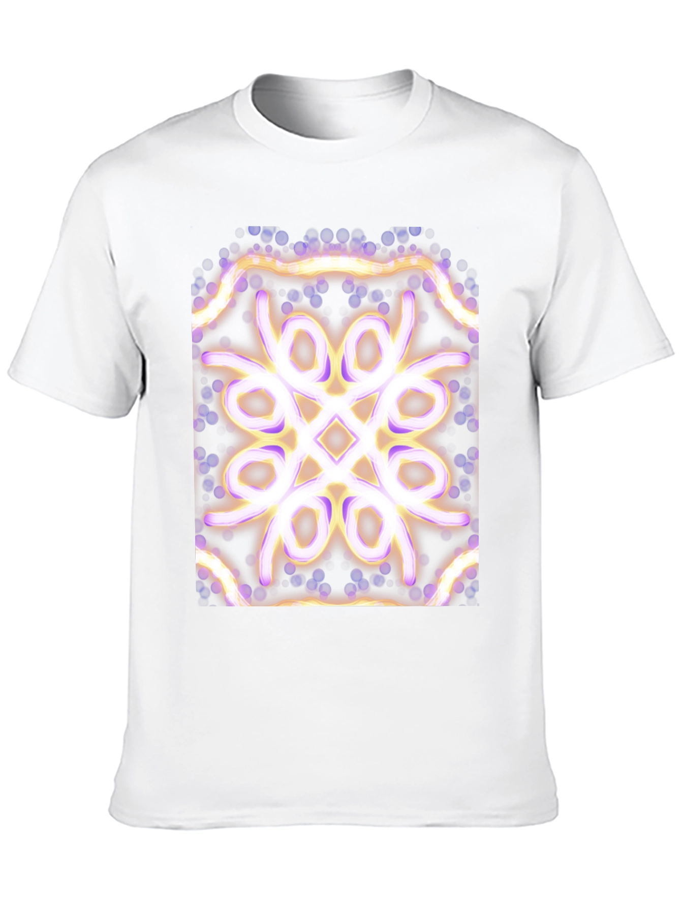Geometric Light Pattern Black T-Shirt