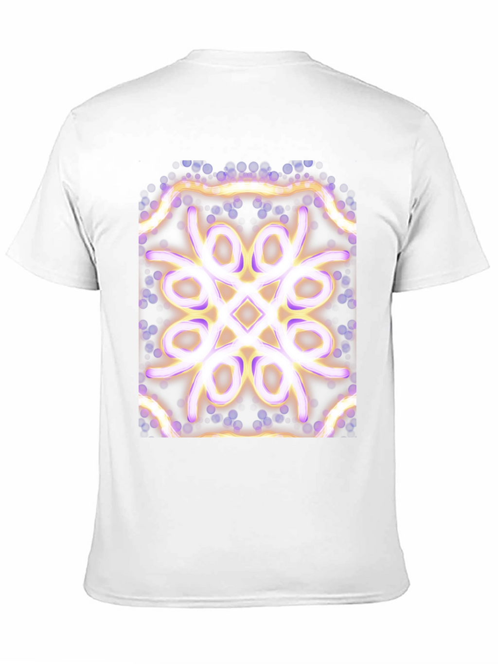 Geometric Light Pattern Black T-Shirt