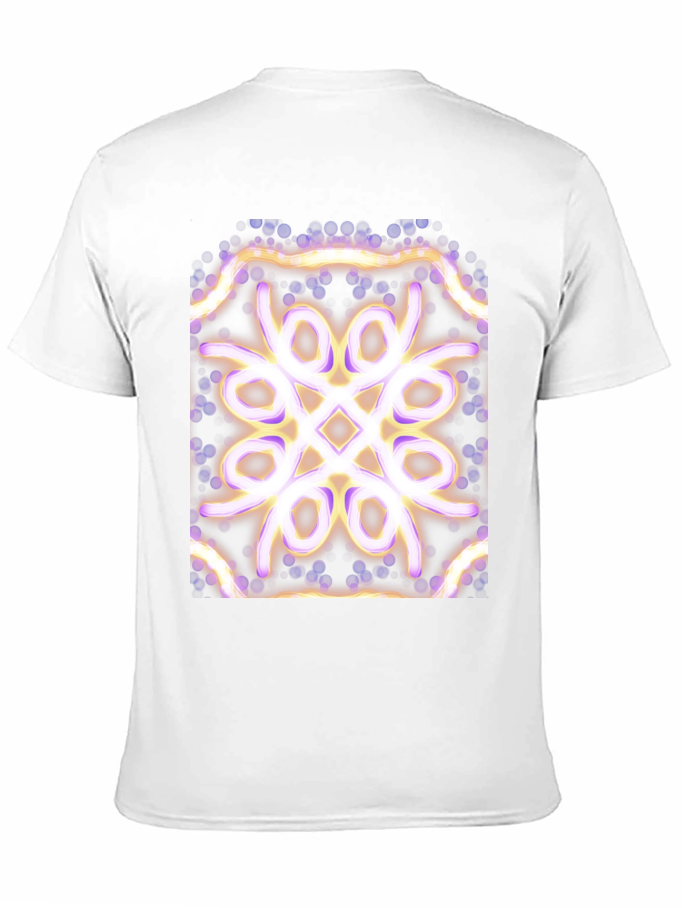 Geometric Light Pattern Black T-Shirt