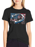 American Flag Horseshoe Graphic T-Shirt