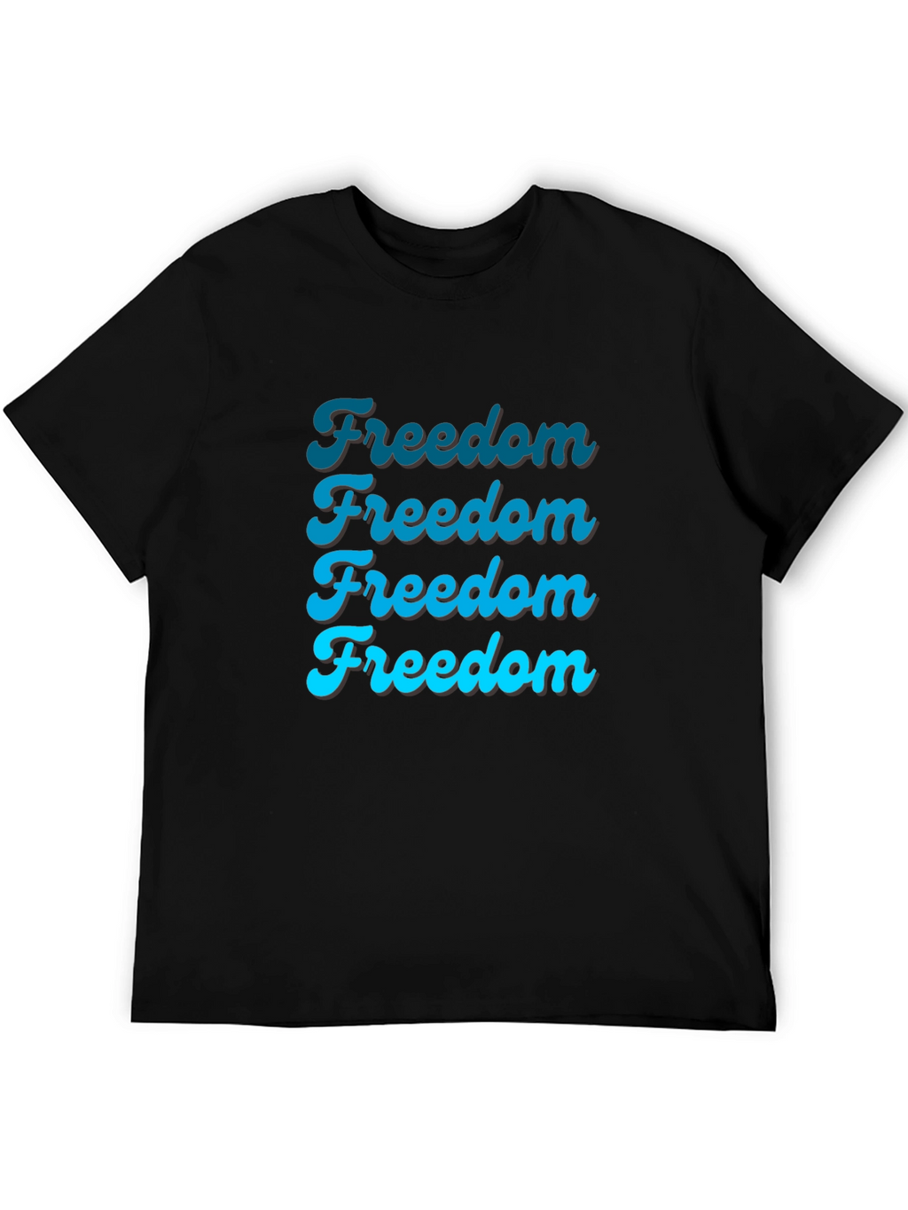 Freedom Tee: Stylish Black Graphic T-Shirt