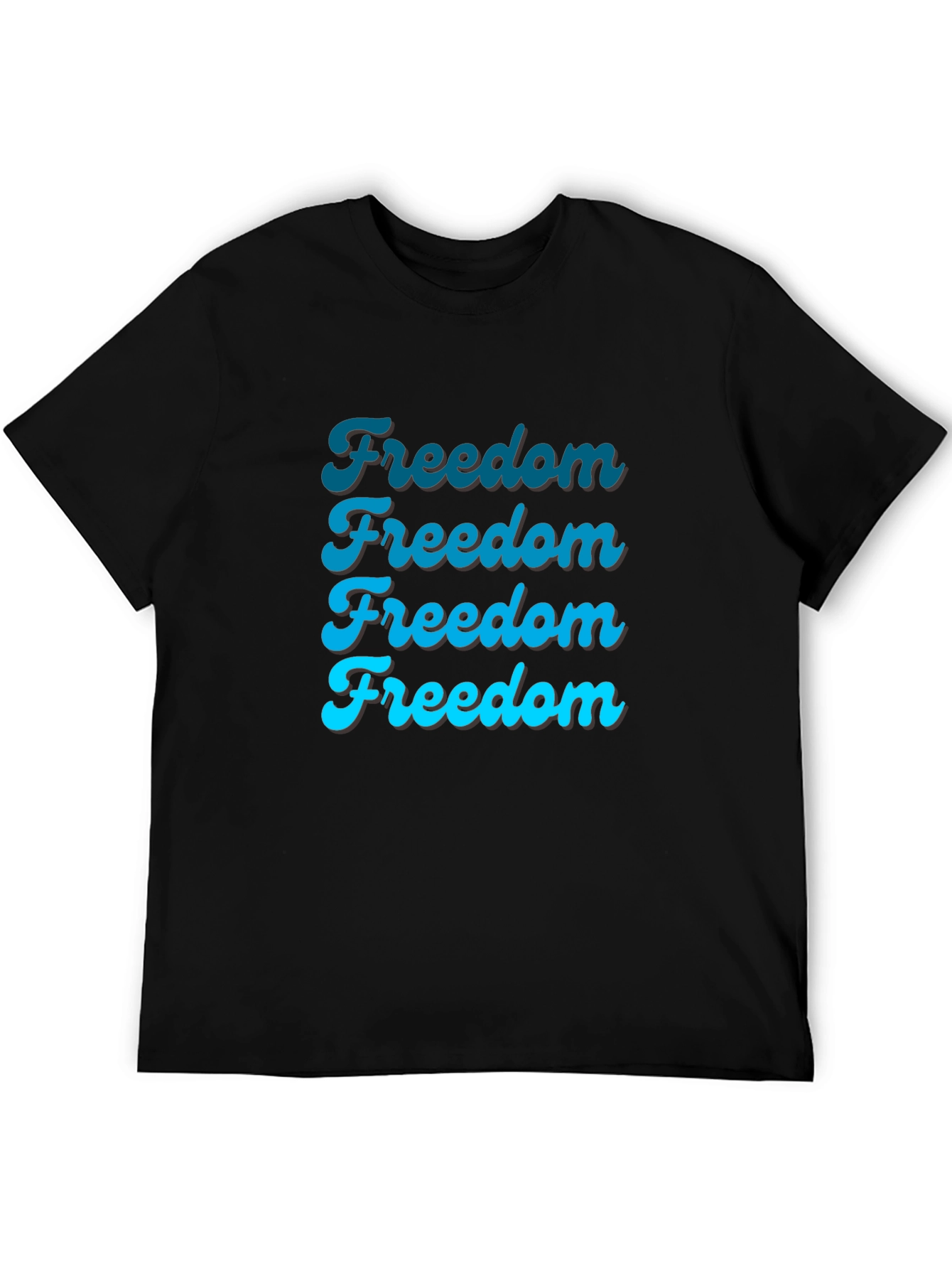 Freedom Tee: Stylish Black Graphic T-Shirt