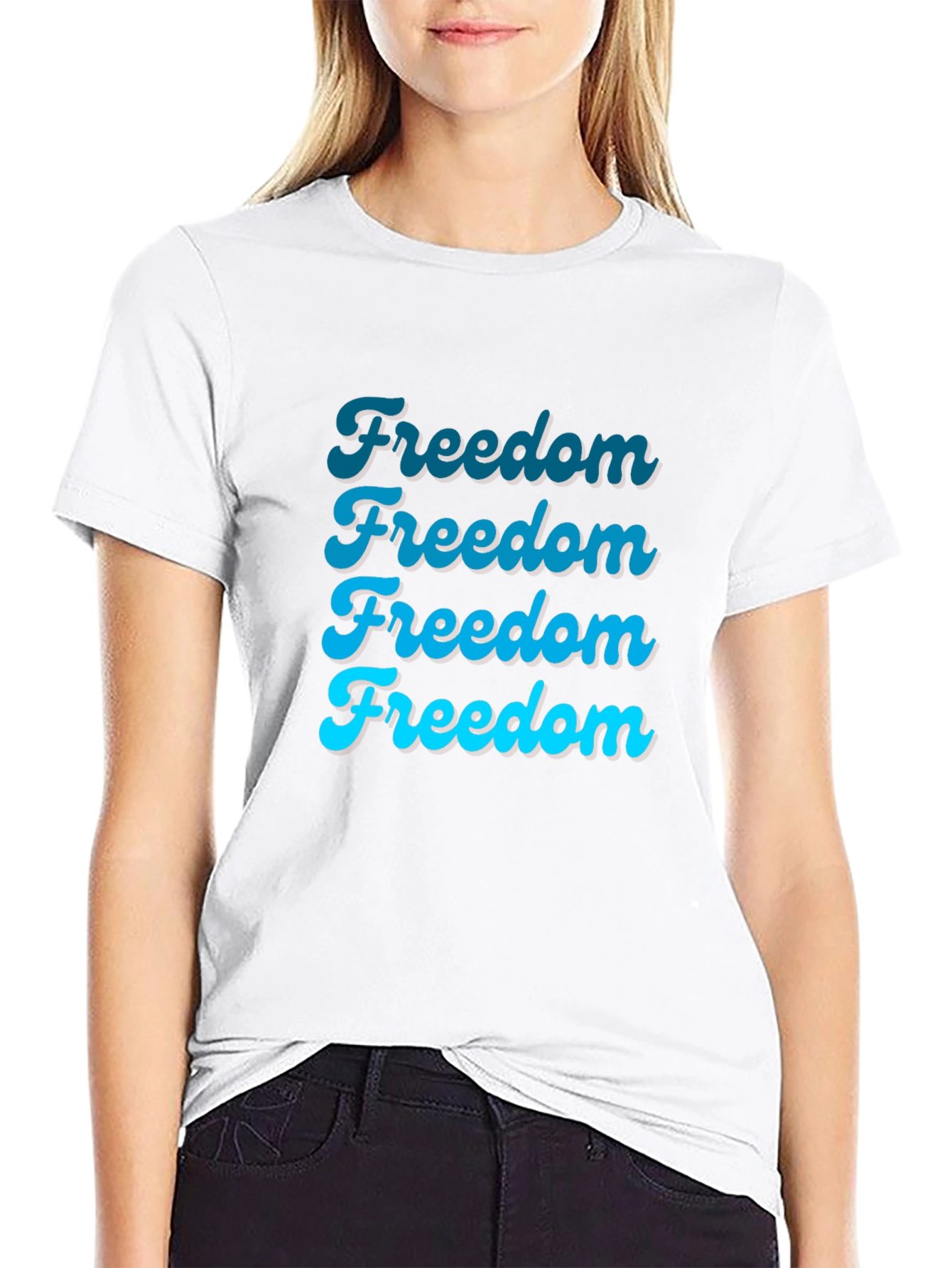 Freedom Tee: Stylish Black Graphic T-Shirt