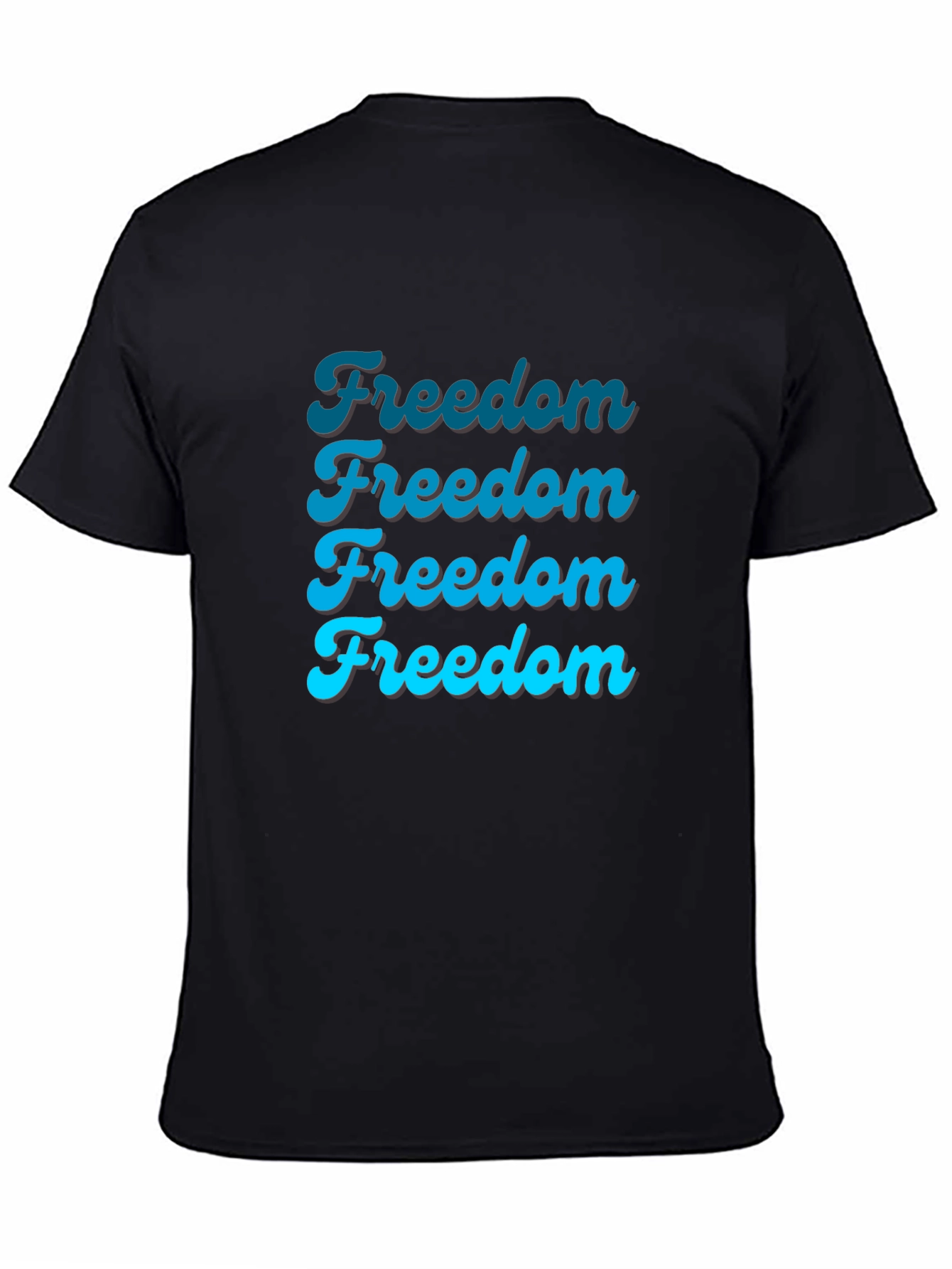 Freedom Tee: Stylish Black Graphic T-Shirt