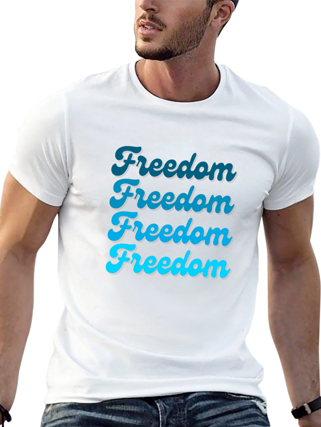 Freedom Tee: Stylish Black Graphic T-Shirt