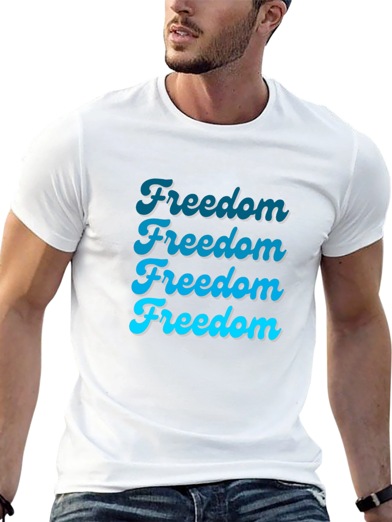Freedom Tee: Stylish Black Graphic T-Shirt