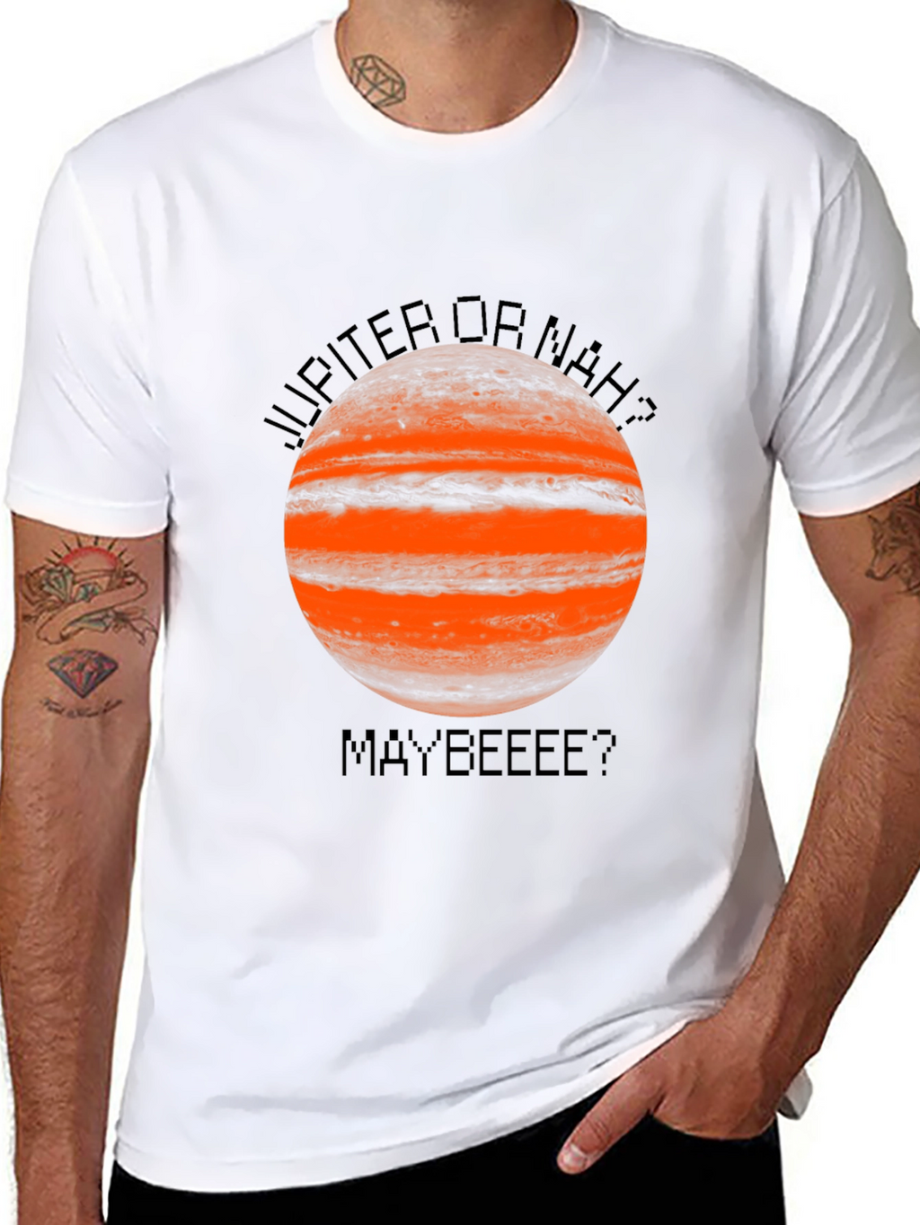 Jupiter or Nah? Funny Graphic T-Shirt