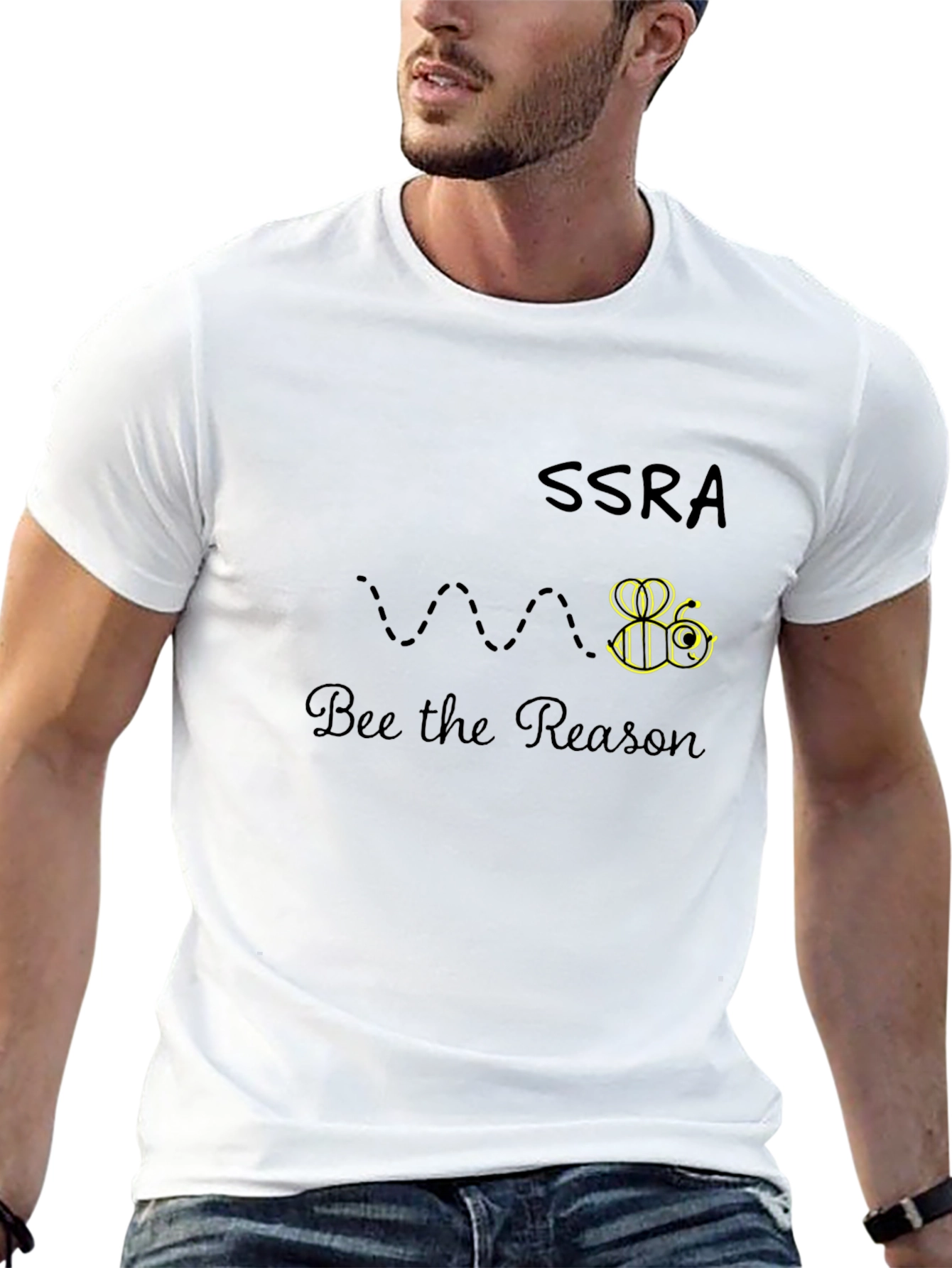 SSRA Bee the Reason Black Graphic Tee
