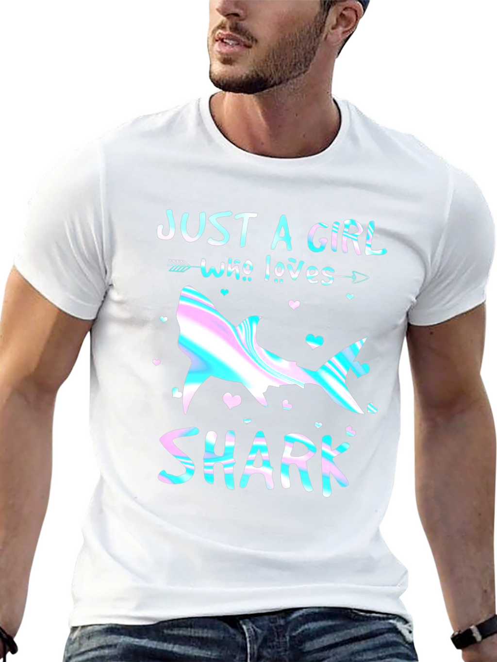 Just a Girl Who Loves Sharks Graphic Tee