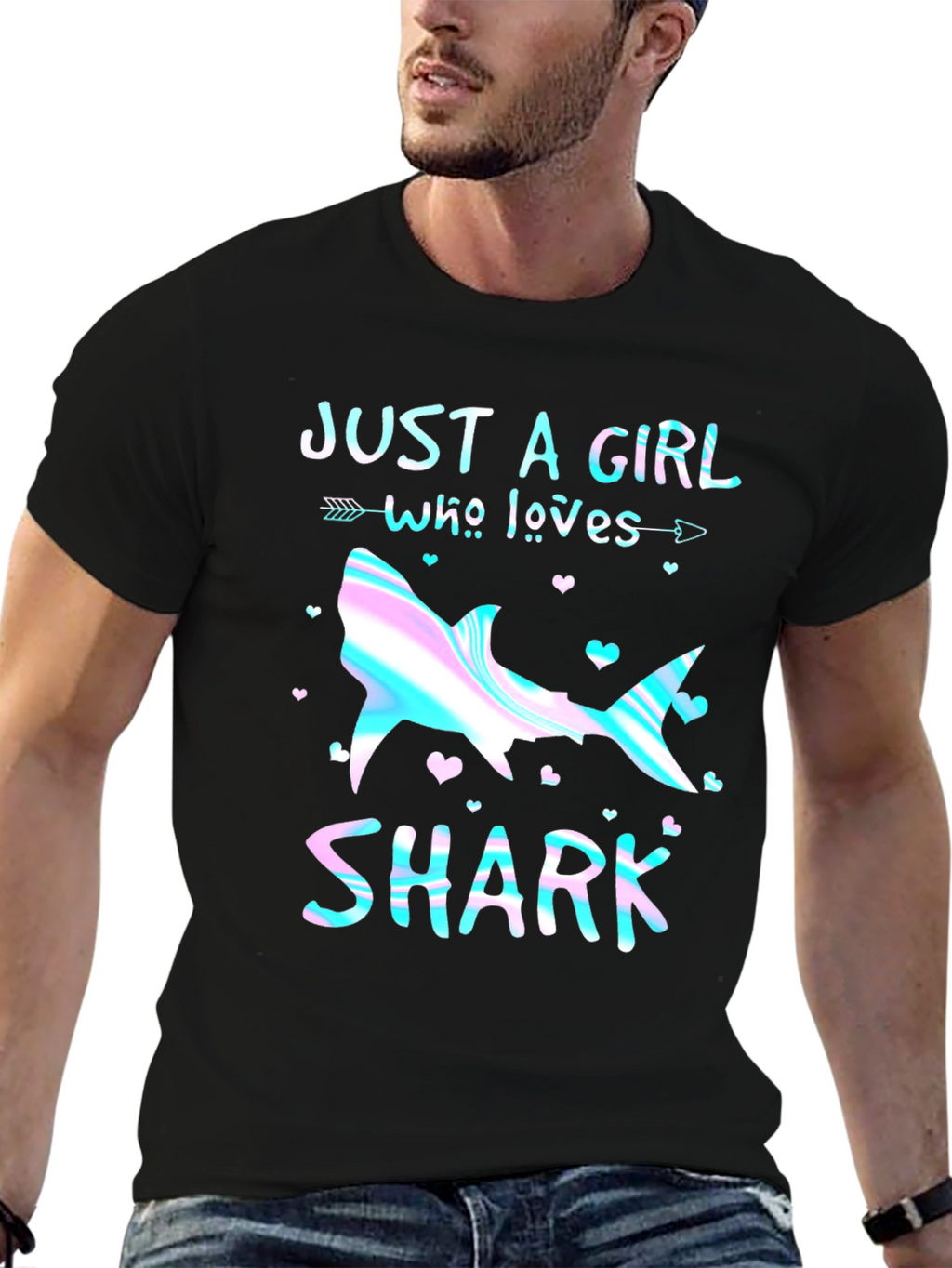Just a Girl Who Loves Sharks Graphic Tee