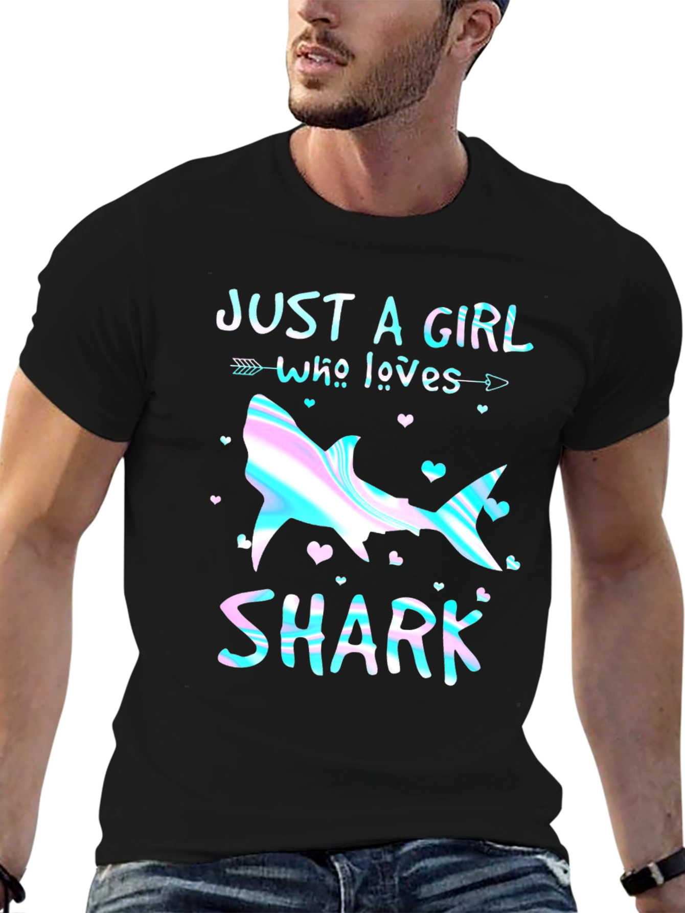 Just a Girl Who Loves Sharks Graphic Tee